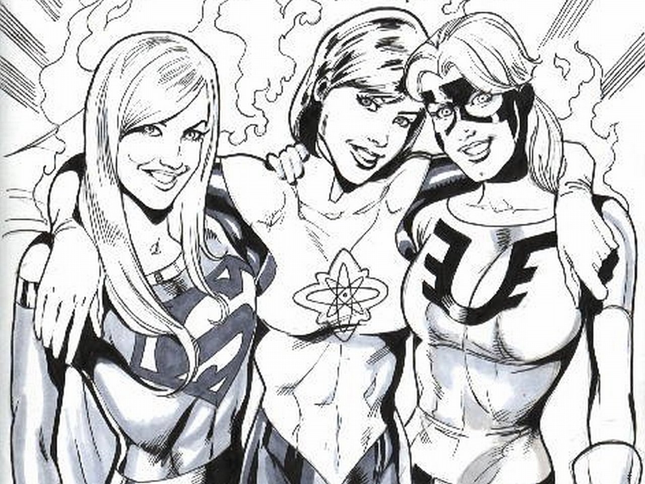 comics, justice league, jade (dc comics), jesse quick, kara zor el, supergirl