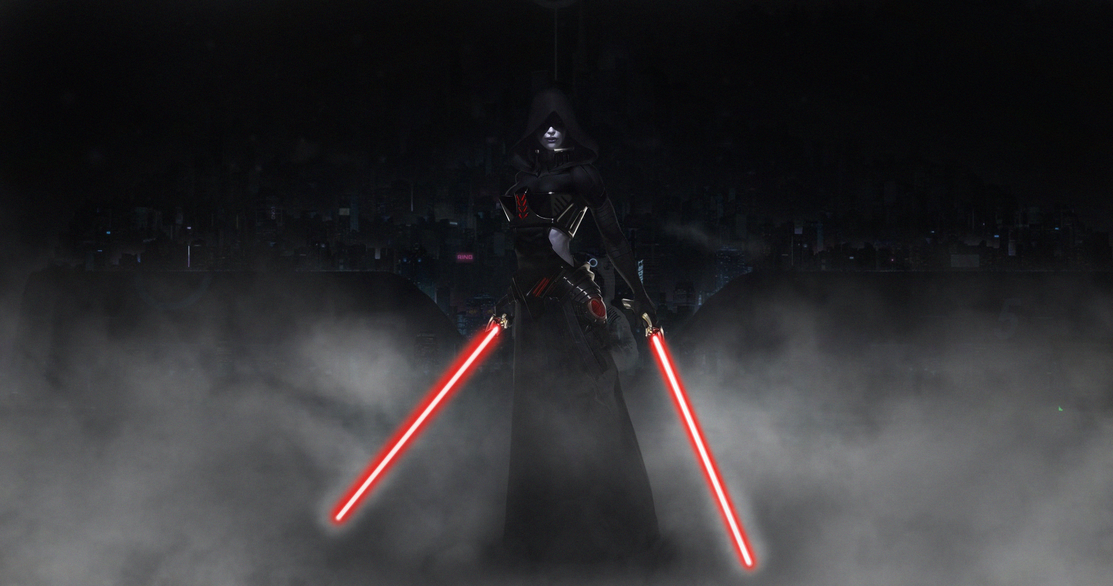 Free download wallpaper Star Wars, Sci Fi, Hood, Lightsaber, Woman Warrior on your PC desktop