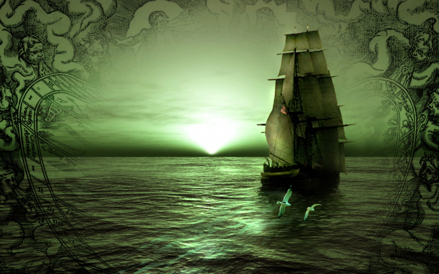 Download mobile wallpaper Fantasy, Ship for free.