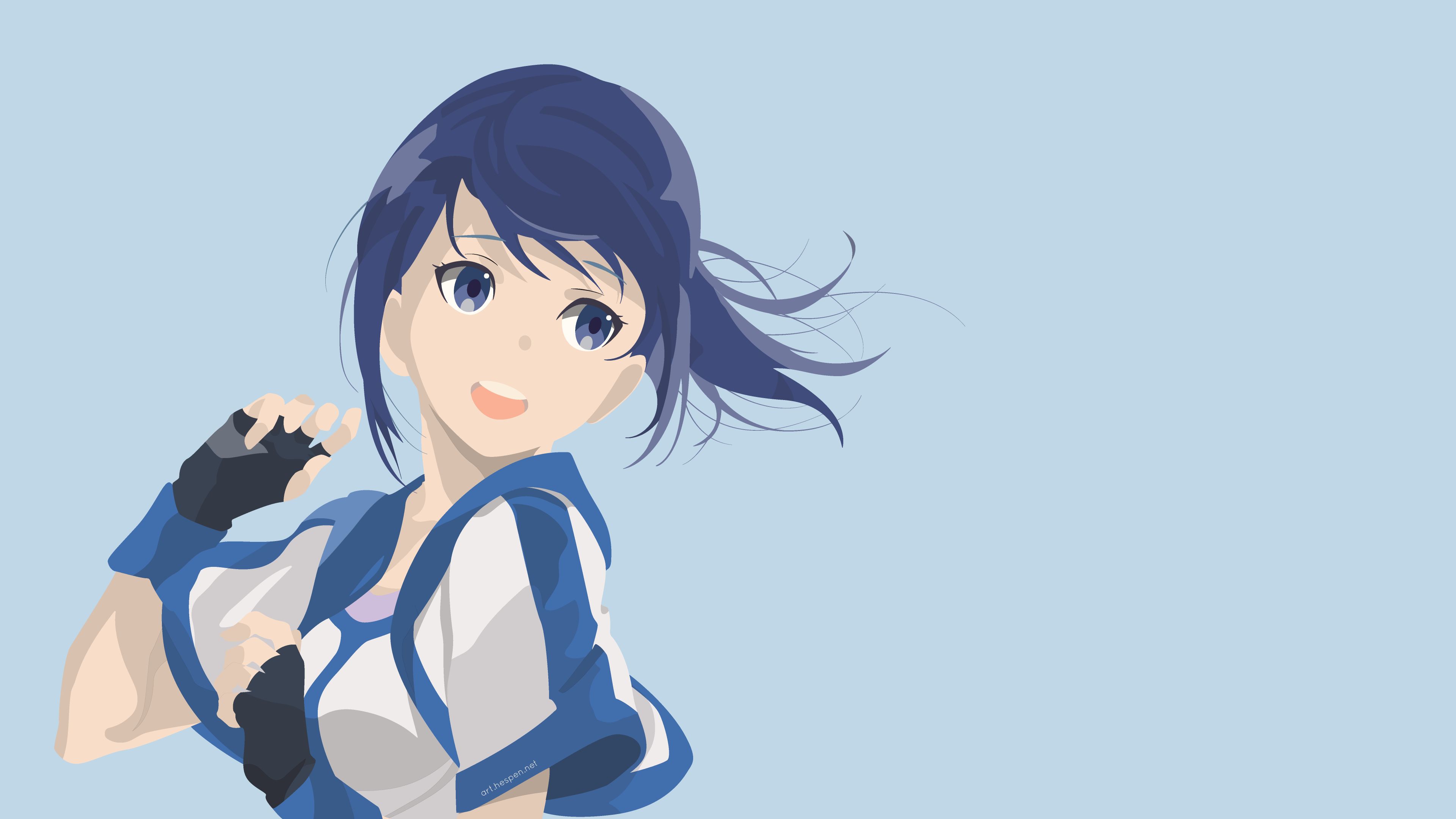 Free download wallpaper Anime, Smile, Blue Eyes, Blue Hair, Grimgar Of Fantasy And Ash, Mary (Grimgar Of Fantasy And Ash) on your PC desktop