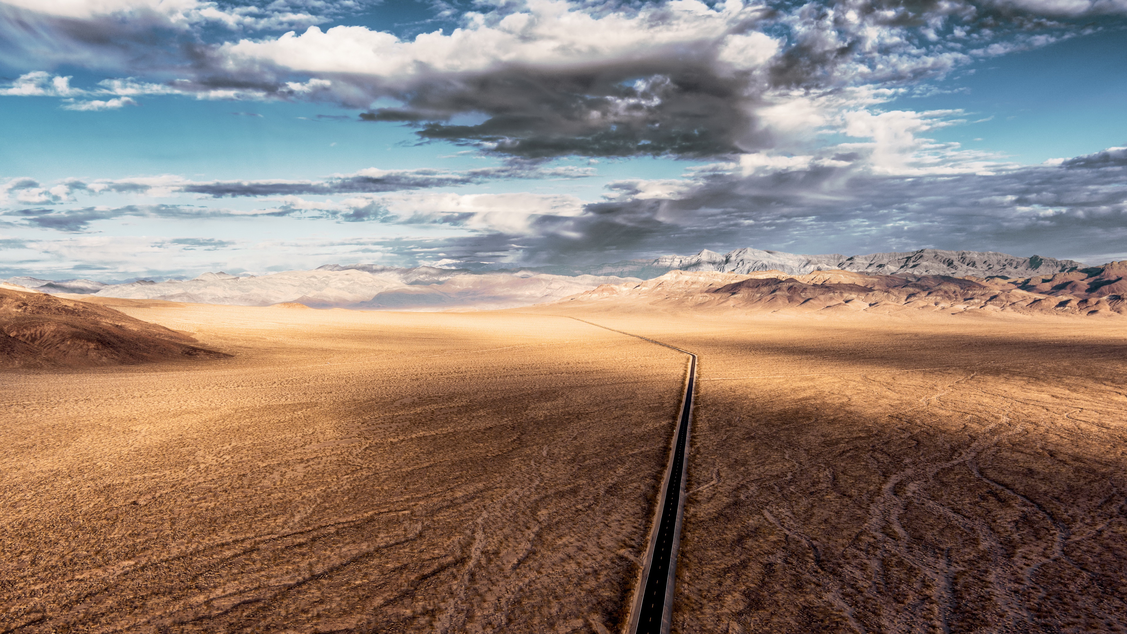 Download mobile wallpaper Landscape, Sky, Desert, Road, Earth, Cloud for free.