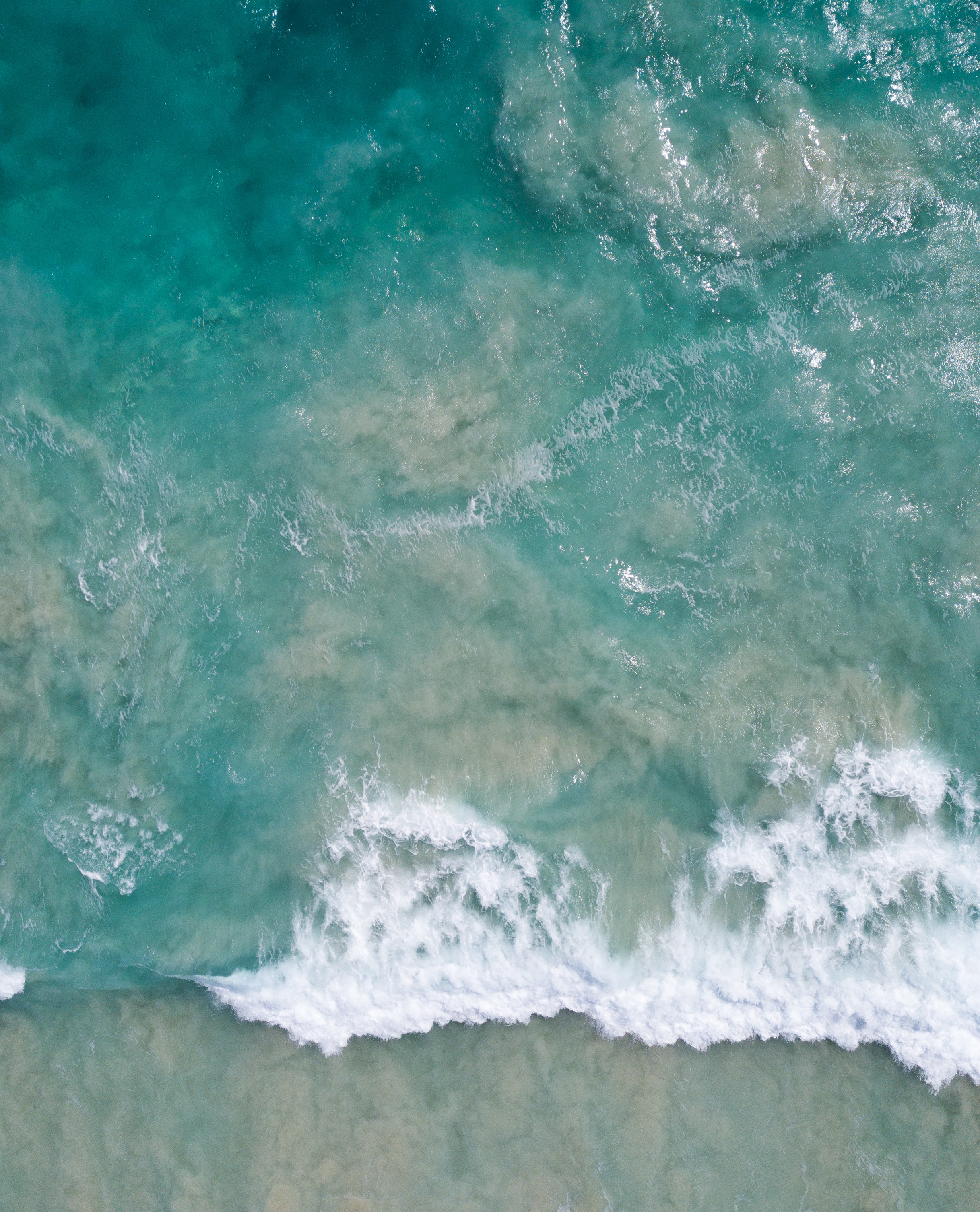 Download mobile wallpaper Waves, View From Above, Water, Nature, Ocean for free.