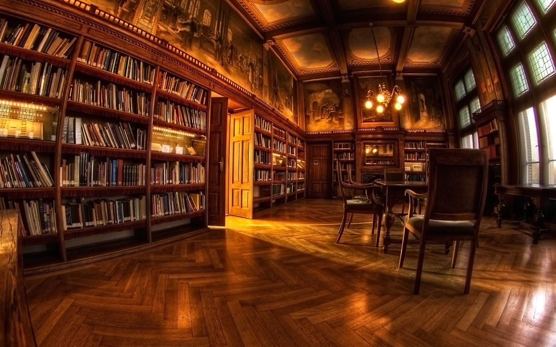 Download mobile wallpaper Room, Library, Man Made for free.
