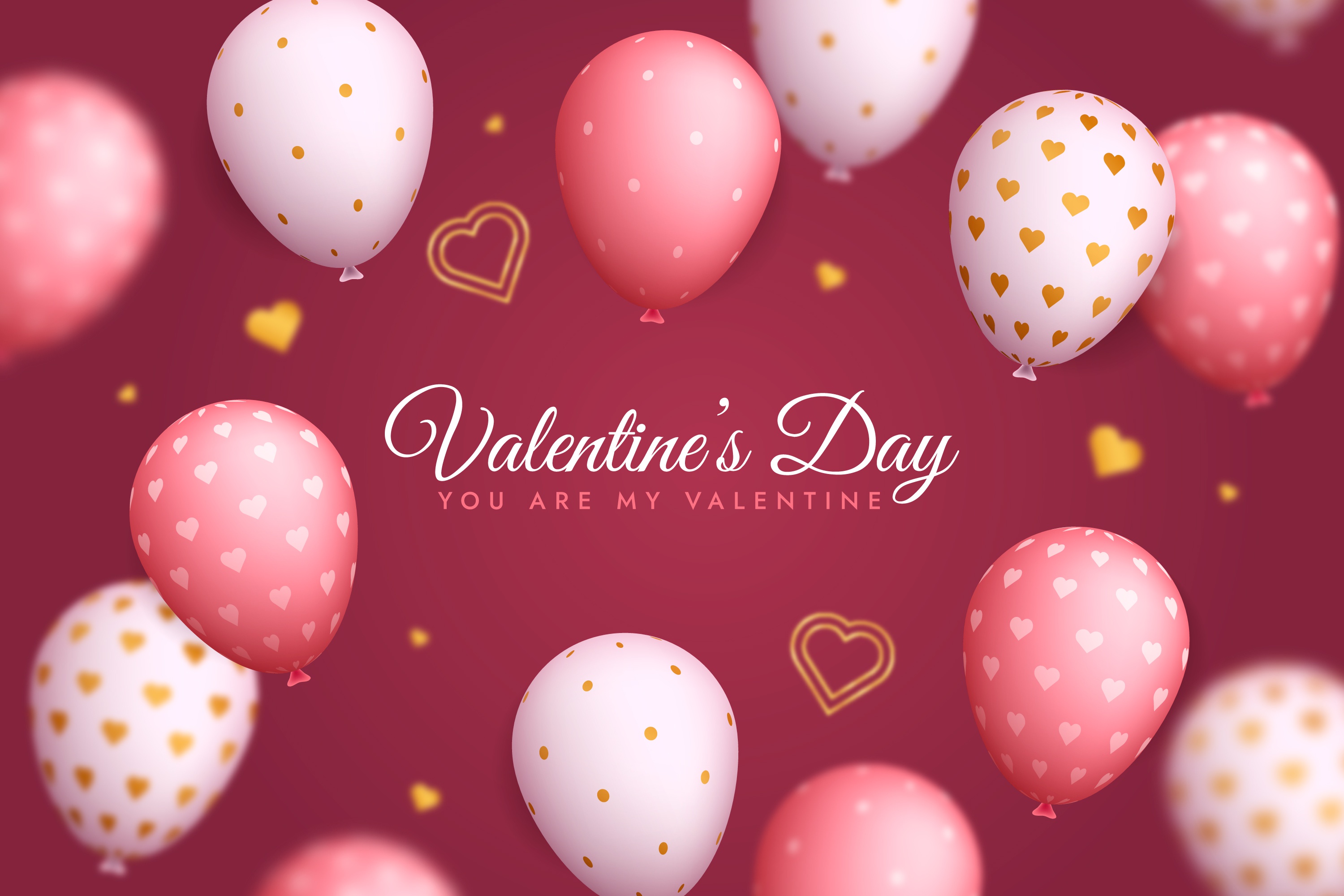 Téléchargez des papiers peints mobile Amour, Saint Valentin, Vacances, Ballon, Joyeuse Saint Valentin gratuitement.