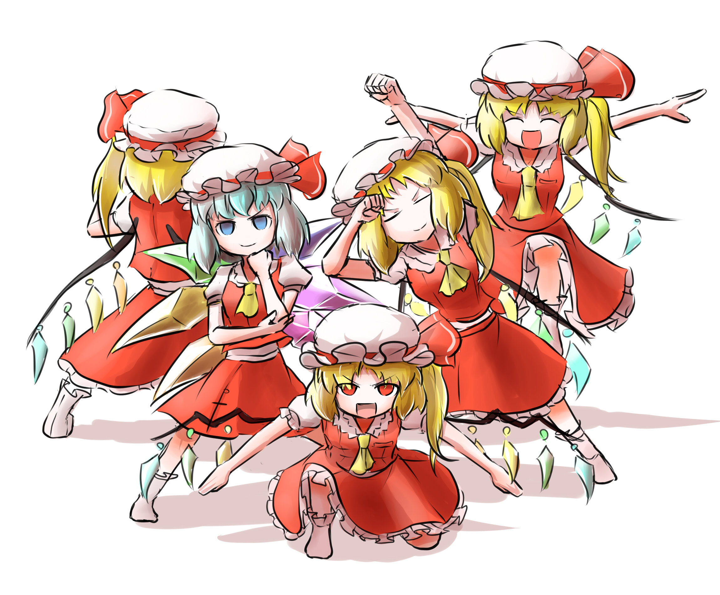 Baixar papel de parede para celular de Anime, Flandre Escarlate, Touhou, Cirno (Touhou) gratuito.