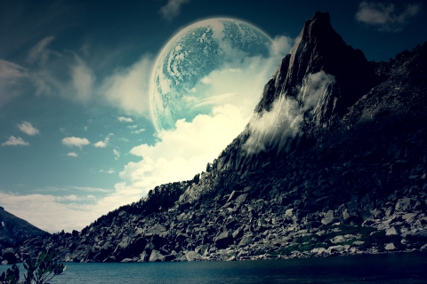 Download mobile wallpaper Mountain, Earth, A Dreamy World for free.