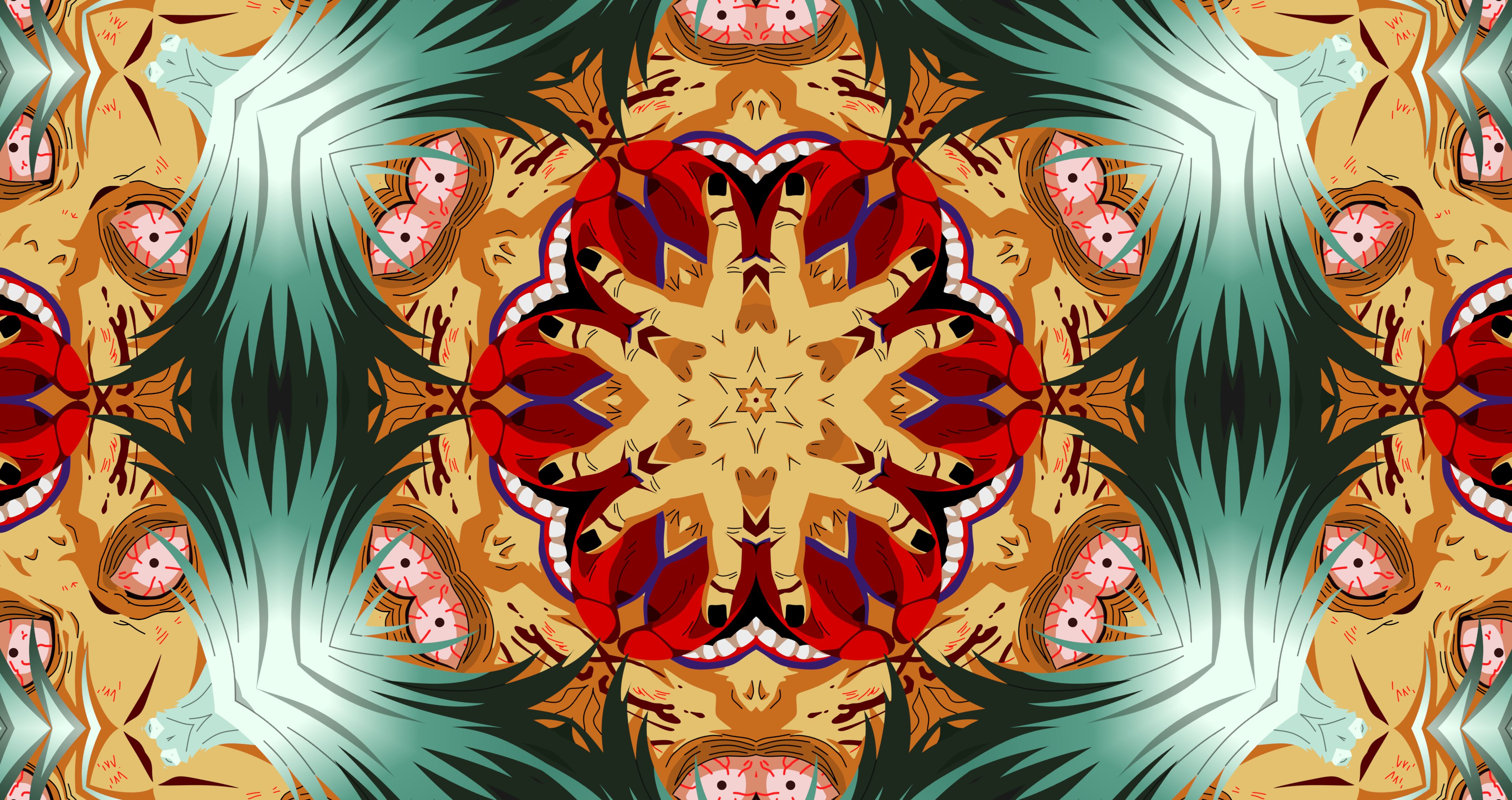 Download mobile wallpaper Abstract, Pattern, Kaleidoscope for free.