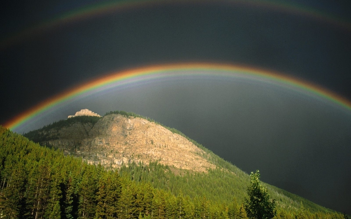 44508 скачать картинку радуга, пейзаж, природа, горы - обои и заставки бесплатно