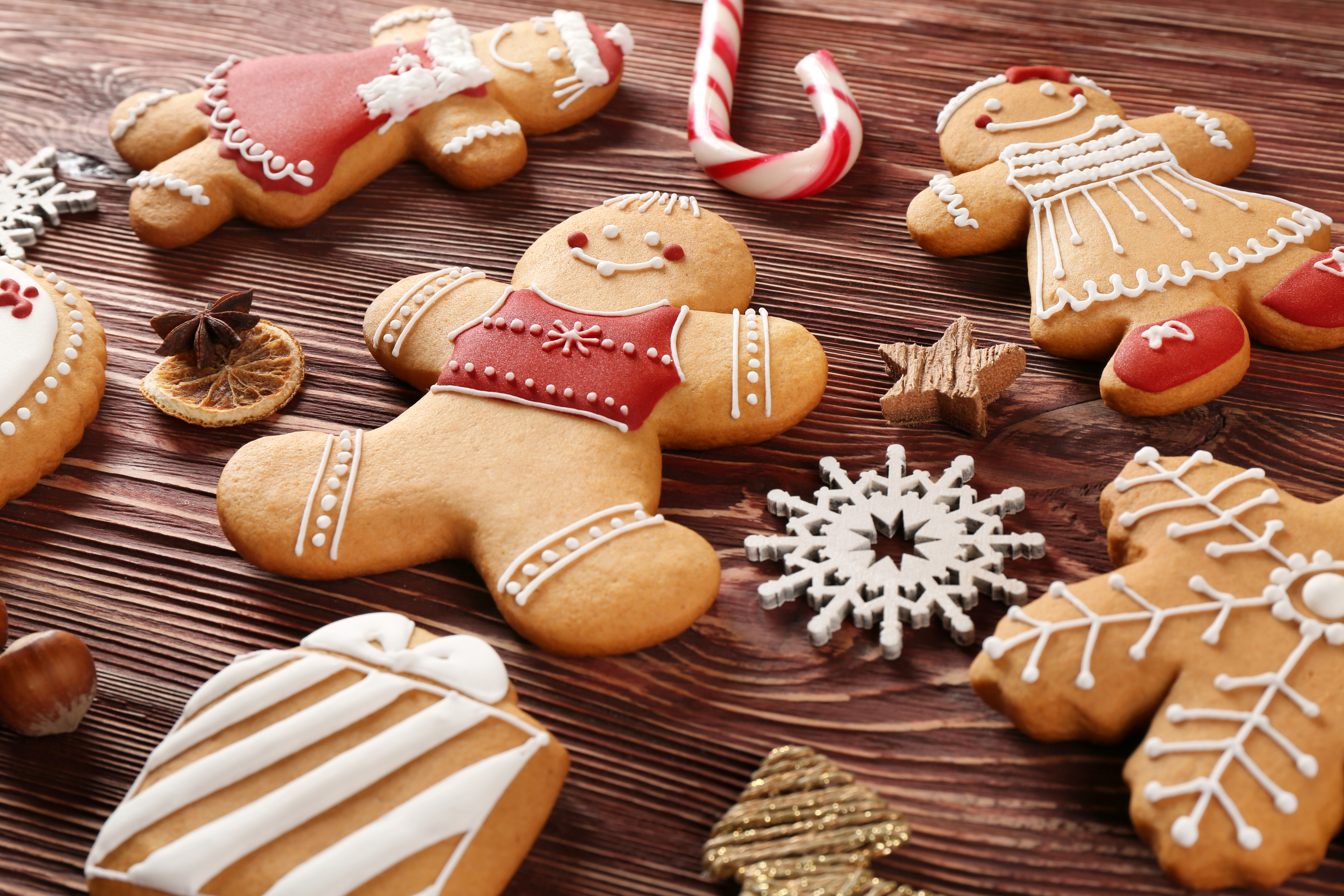 Завантажити шпалери безкоштовно Різдво, Печиво, Харчування картинка на робочий стіл ПК