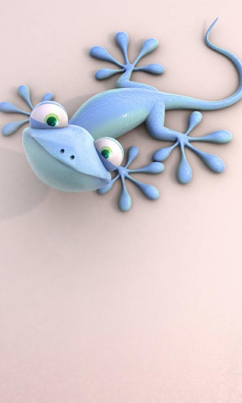 Handy-Wallpaper Tiere, 3D, Eidechse, Reptilien, Gecko kostenlos herunterladen.