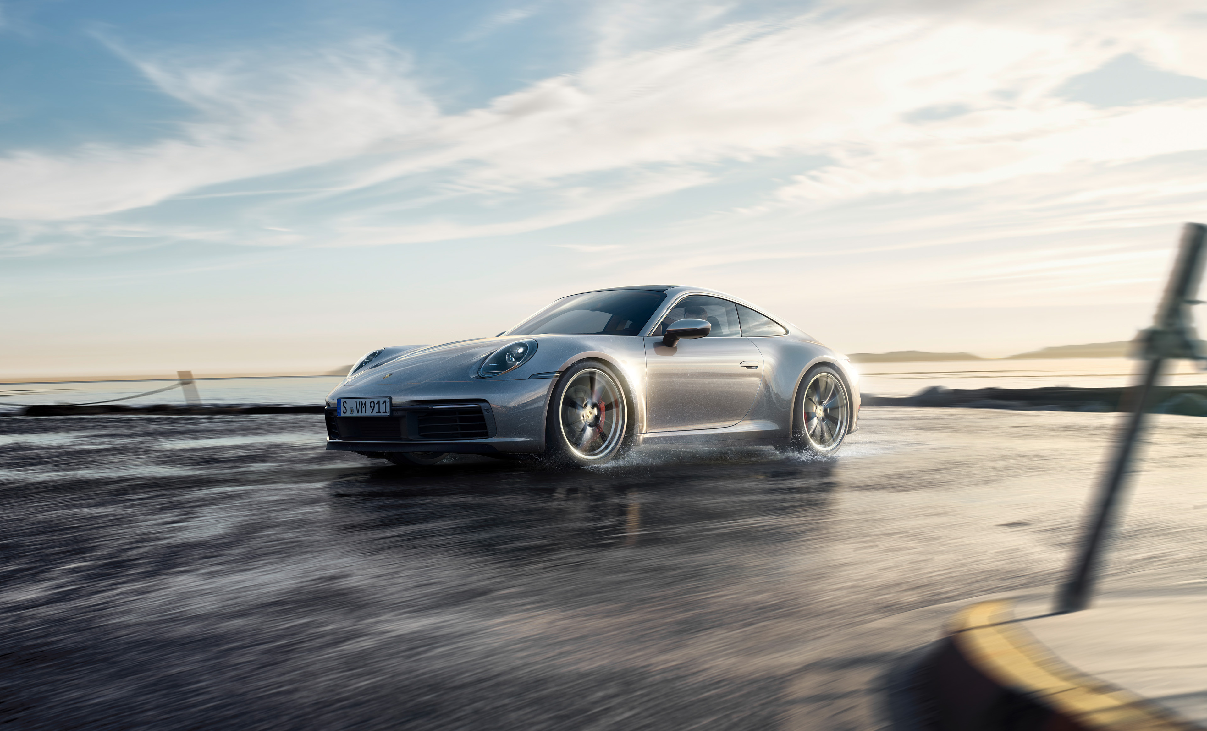 Laden Sie das Porsche, Porsche 911, Autos, Fahrzeuge, Porsche 911 Carrera, Silbernes Auto-Bild kostenlos auf Ihren PC-Desktop herunter