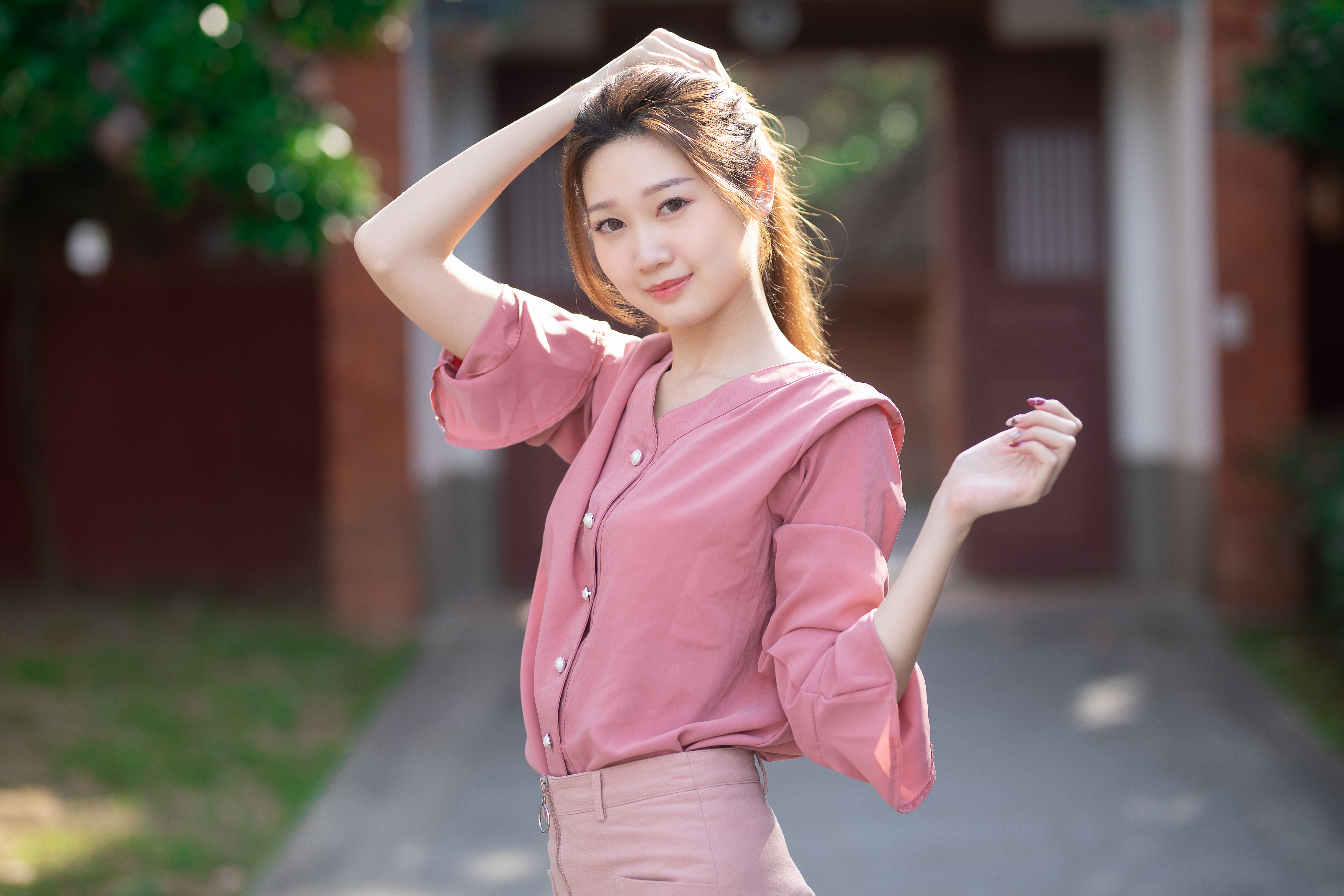 Download mobile wallpaper Brunette, Model, Women, Asian, Depth Of Field for free.