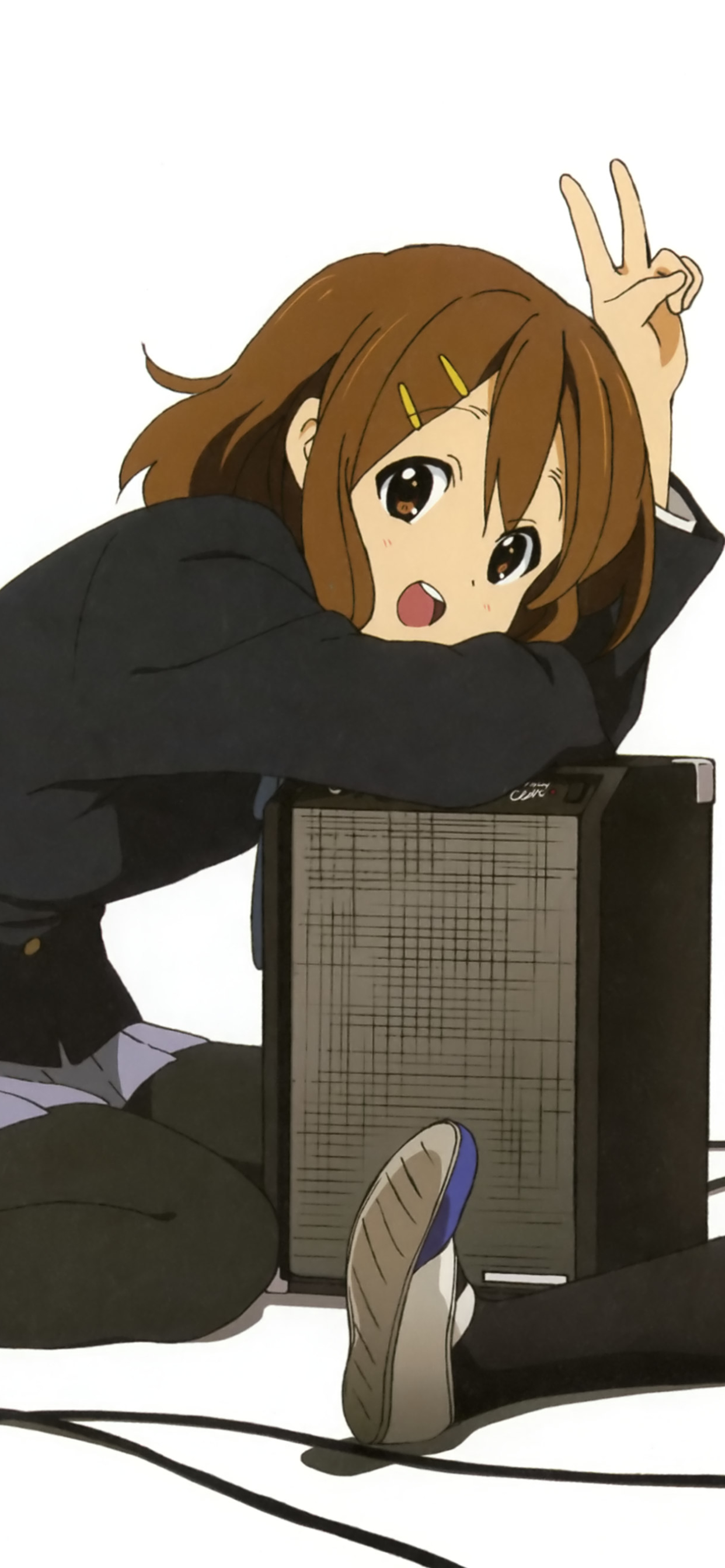 Handy-Wallpaper Schuluniform, Braune Augen, Animes, Braune Haare, Kurzes Haar, K On!, Yui Hirasawa kostenlos herunterladen.