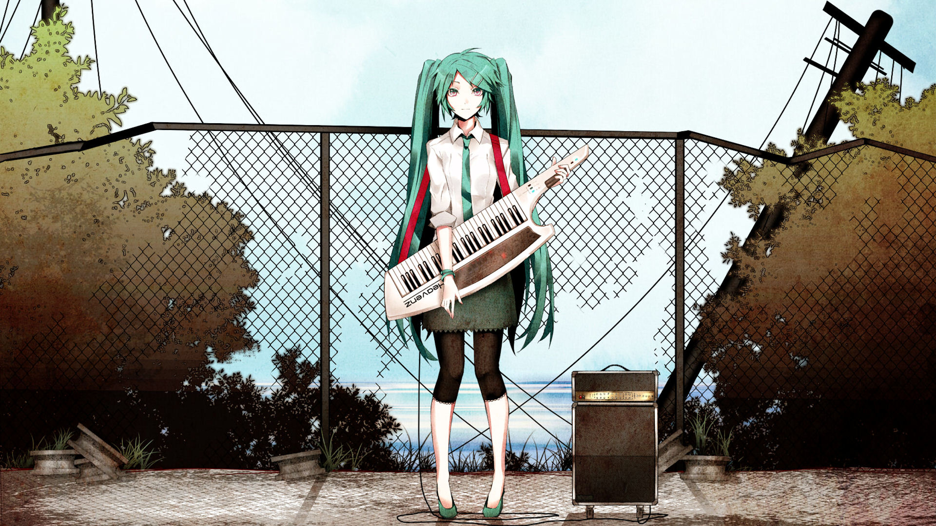 Handy-Wallpaper Klavier, Vocaloid, Hatsune Miku, Animes kostenlos herunterladen.