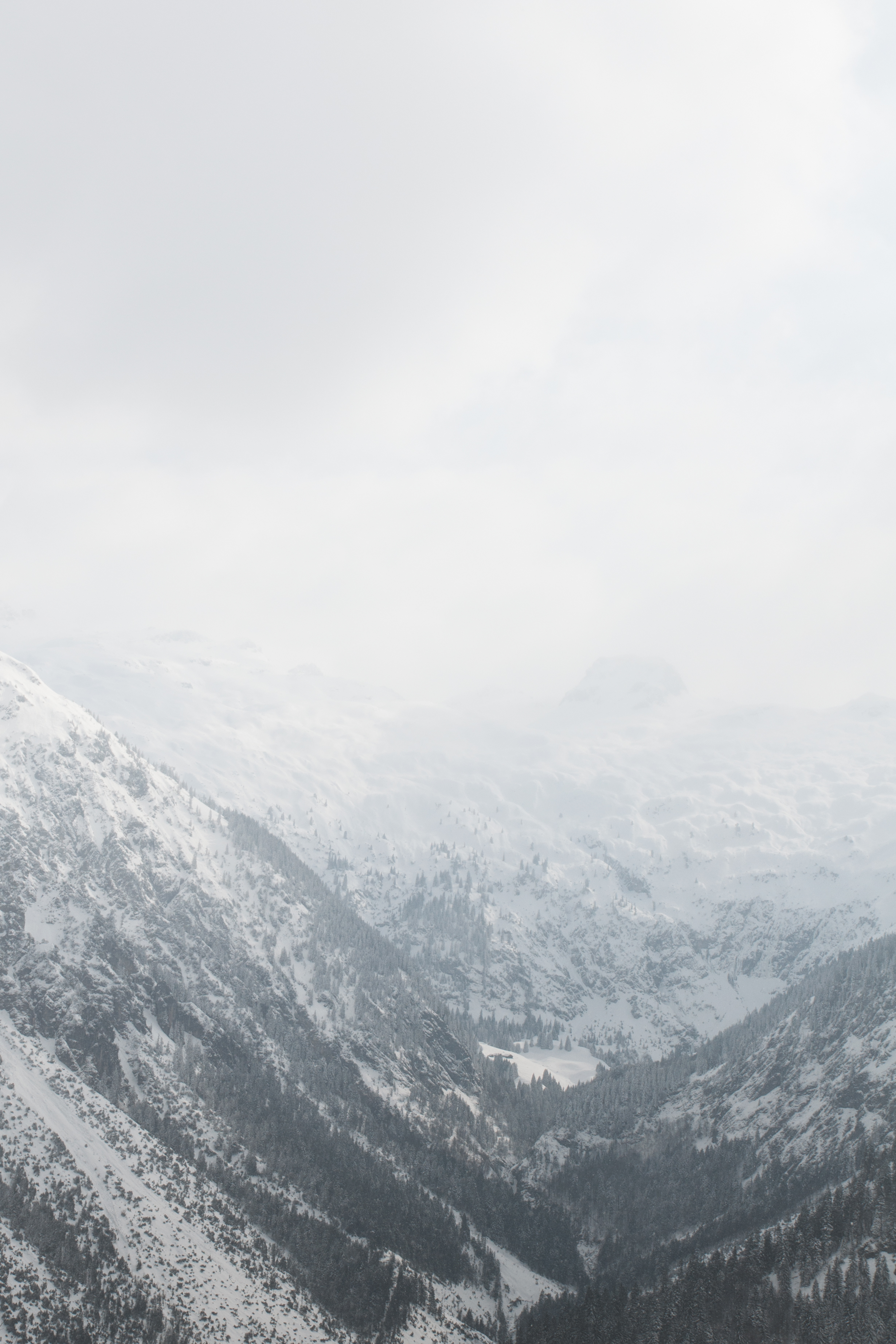 Descarga gratuita de fondo de pantalla para móvil de Naturaleza, Nieve, Valle, Árboles, Montañas, Paisaje.