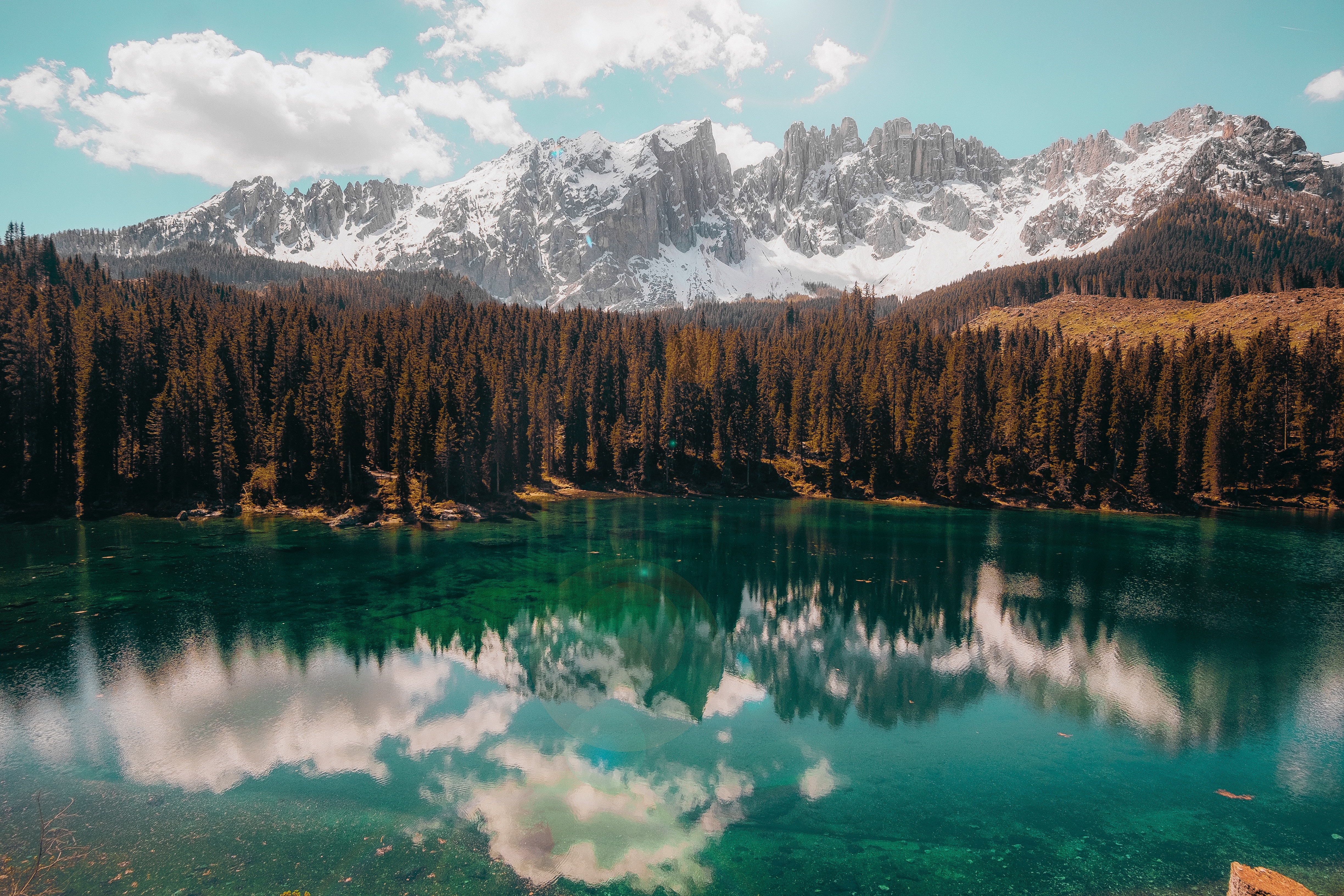 PCデスクトップに自然, 木, 山脈, 反射, スカイ, 湖, 風景画像を無料でダウンロード