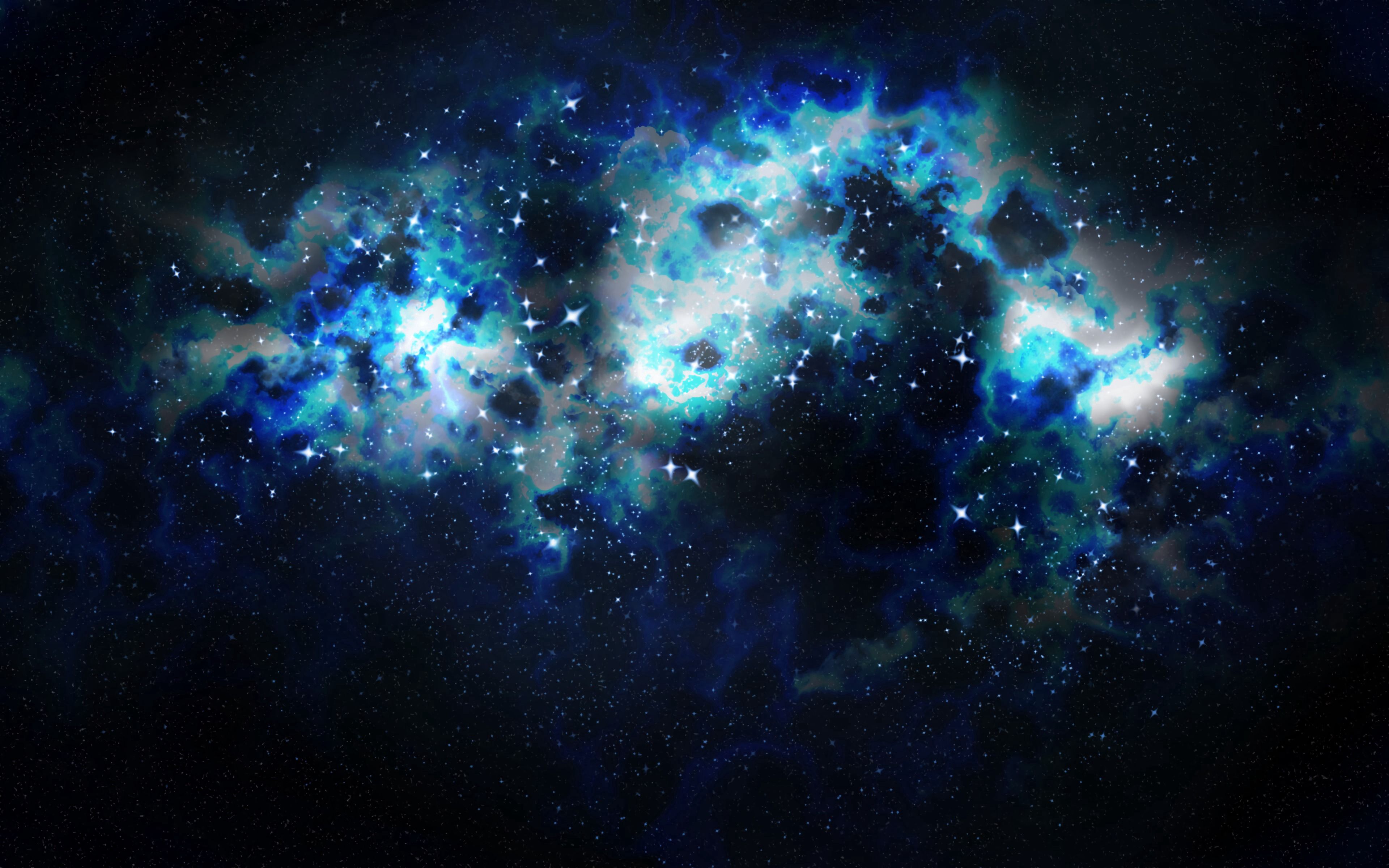 Download mobile wallpaper Clouds, Light, Stars, Shine, Nebula, Abstract for free.