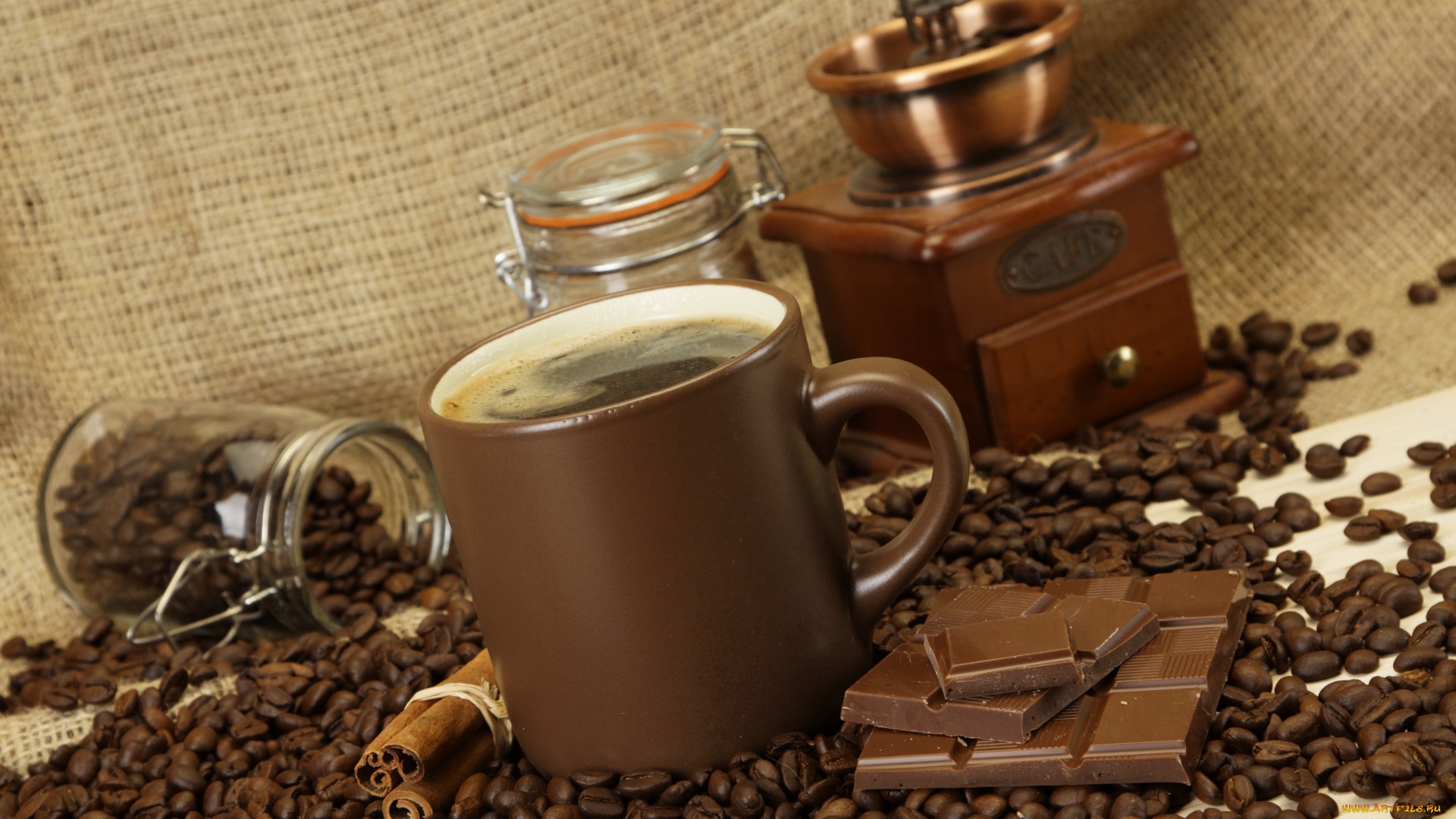 無料モバイル壁紙チョコレート, カップ, コーヒー豆, 食べ物, コーヒーをダウンロードします。