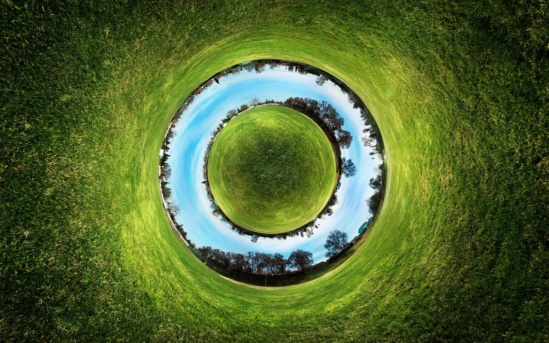 Download mobile wallpaper Earth, Ring, Circle, Artistic for free.