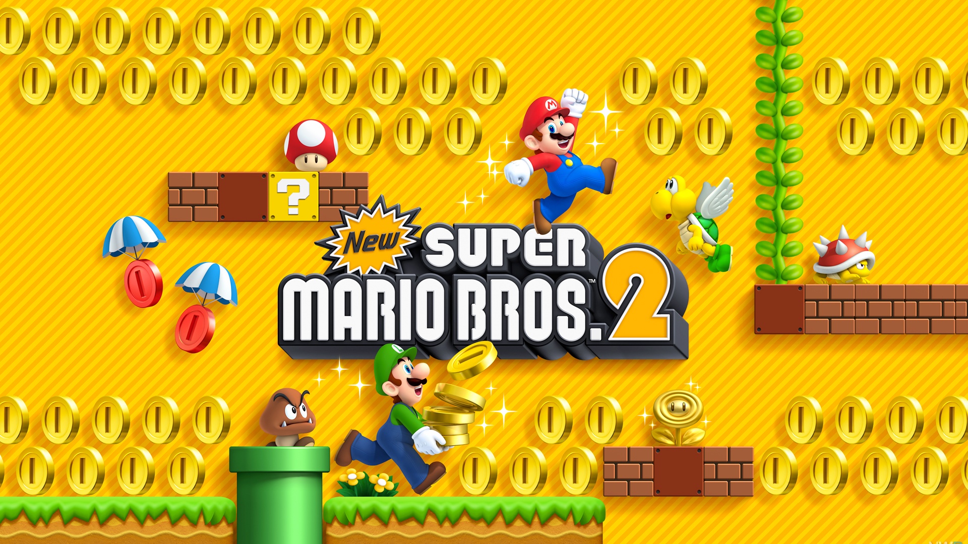 Популярные заставки и фоны Новые Super Mario Bros 2 на компьютер