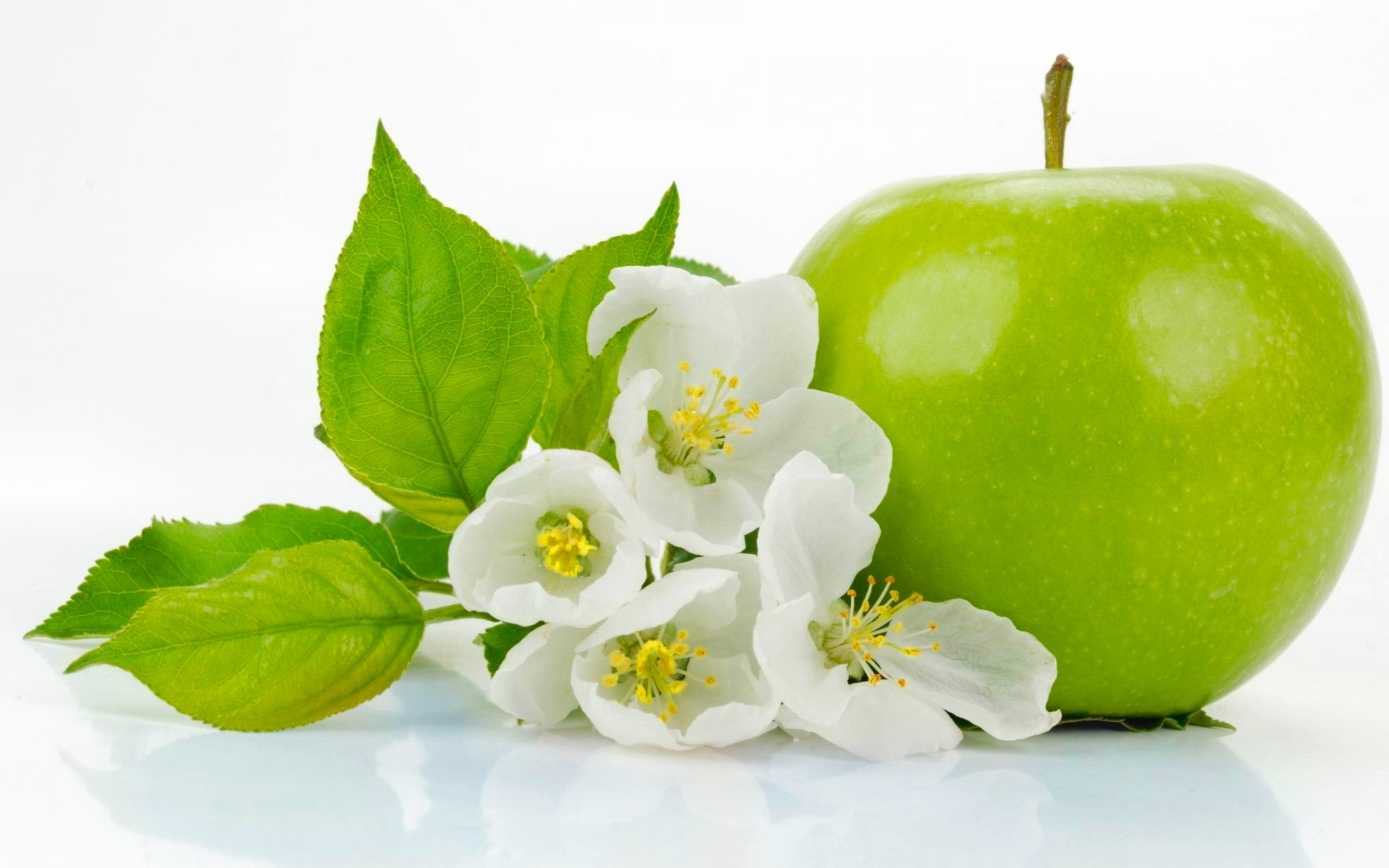 Free download wallpaper Nature, Fruits, Food, Apple, Flower on your PC desktop