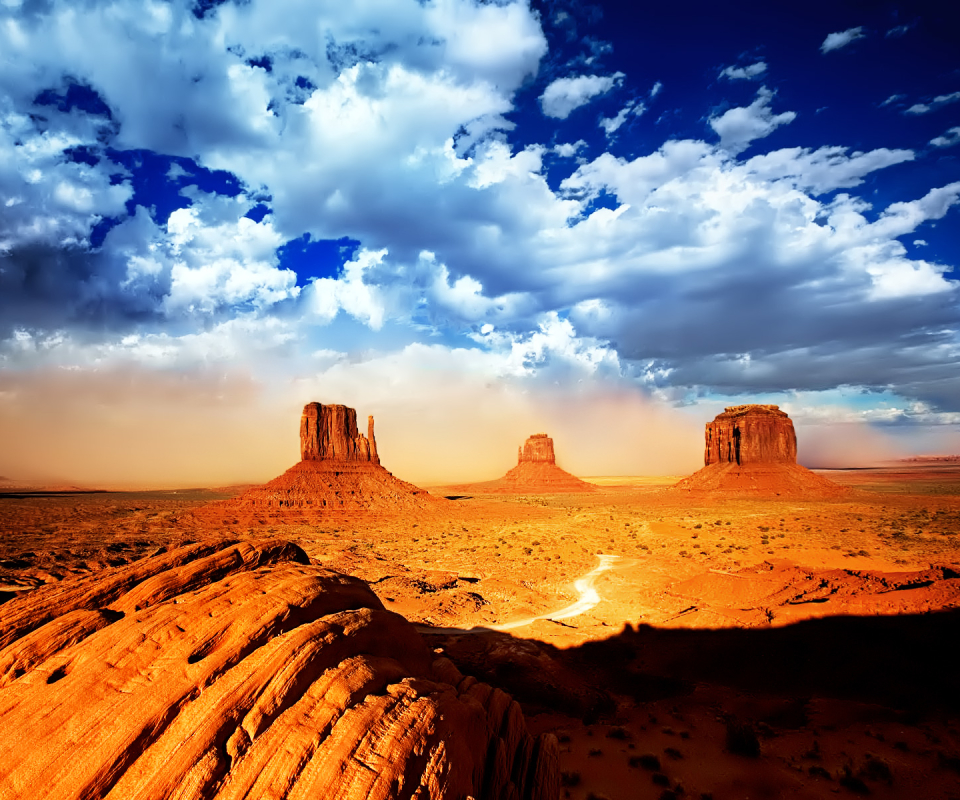 Завантажити шпалери безкоштовно Пейзаж, Природа, Каньйон, Пустеля, Земля, Хмара, Долина Монументів картинка на робочий стіл ПК