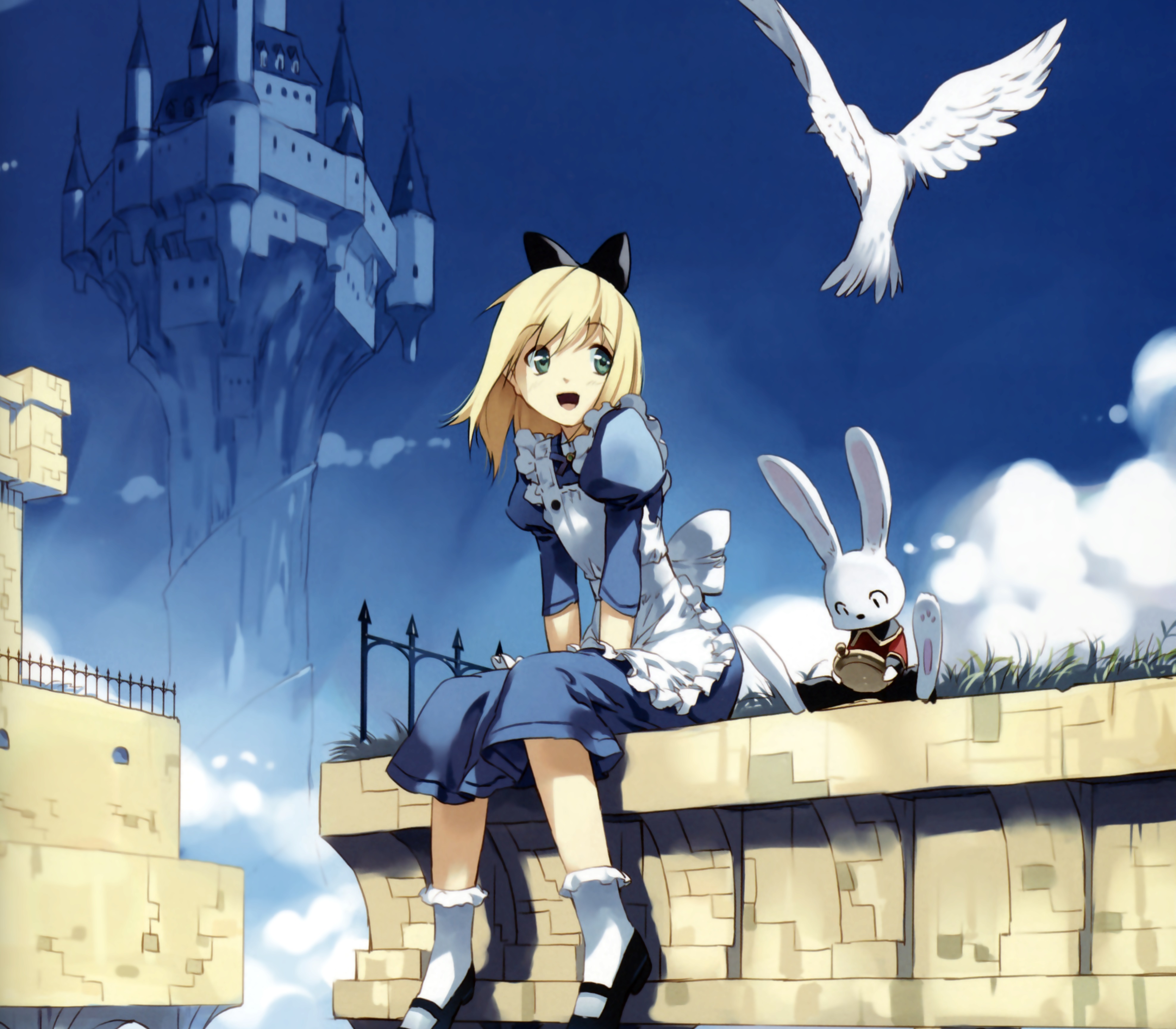 Download mobile wallpaper Anime, Alice In Wonderland, Alice (Alice In Wonderland), White Rabbit (Alice In Wonderland) for free.