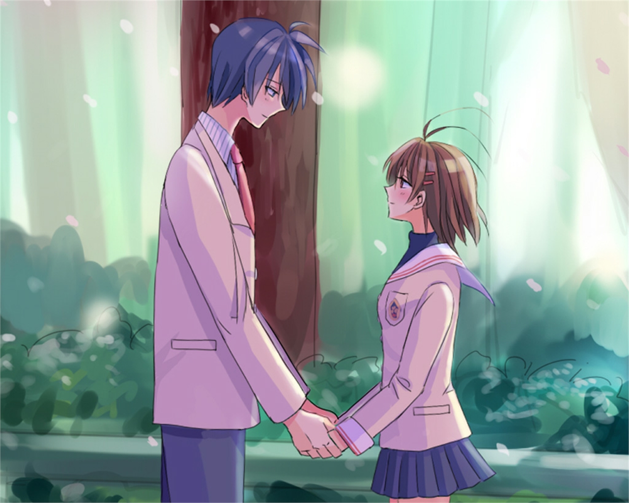 Download mobile wallpaper Anime, Clannad, Nagisa Furukawa, Tomoya Okazaki for free.