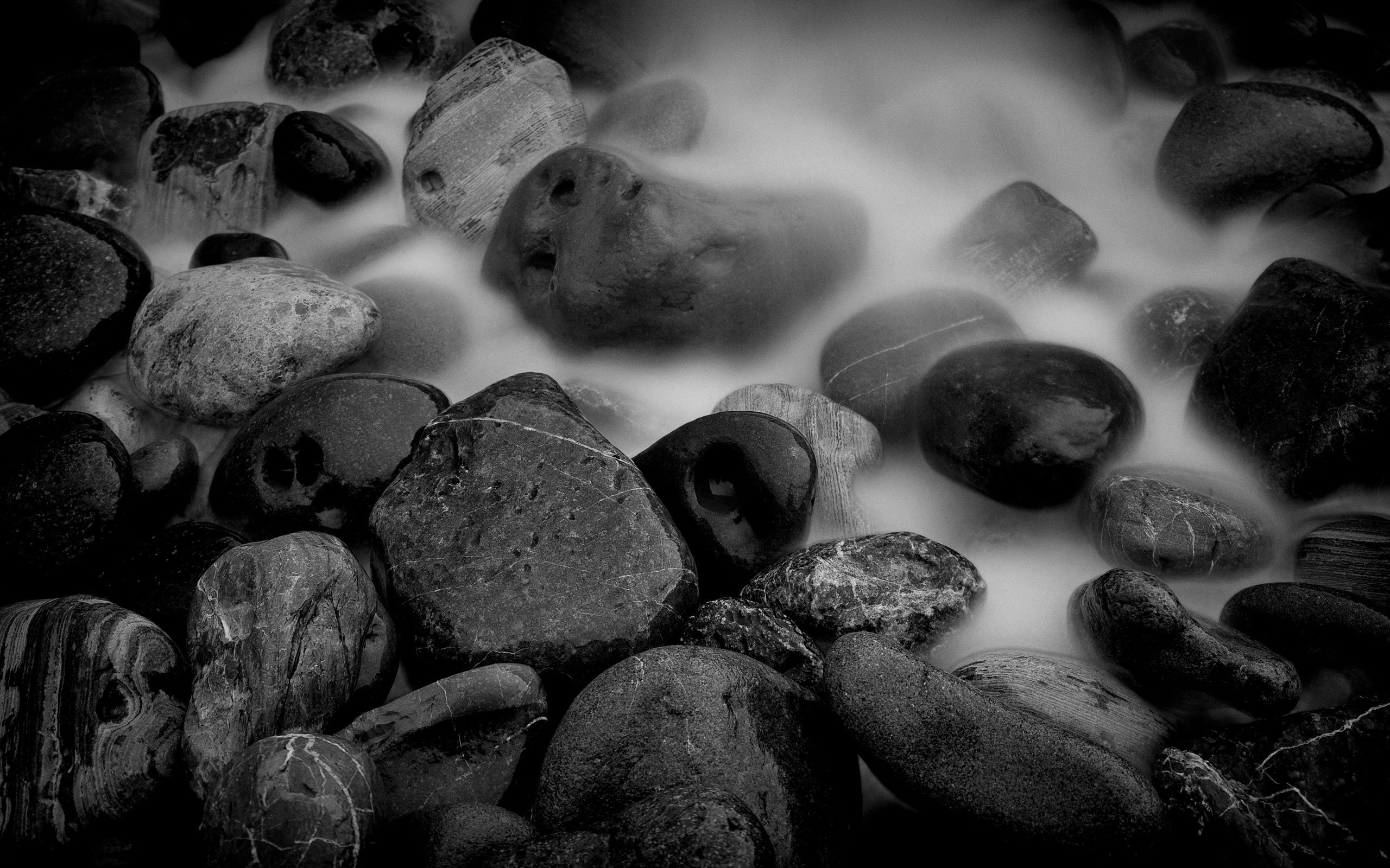 Download mobile wallpaper Macro, Stones, Bw, Moisture, Chb, Form for free.