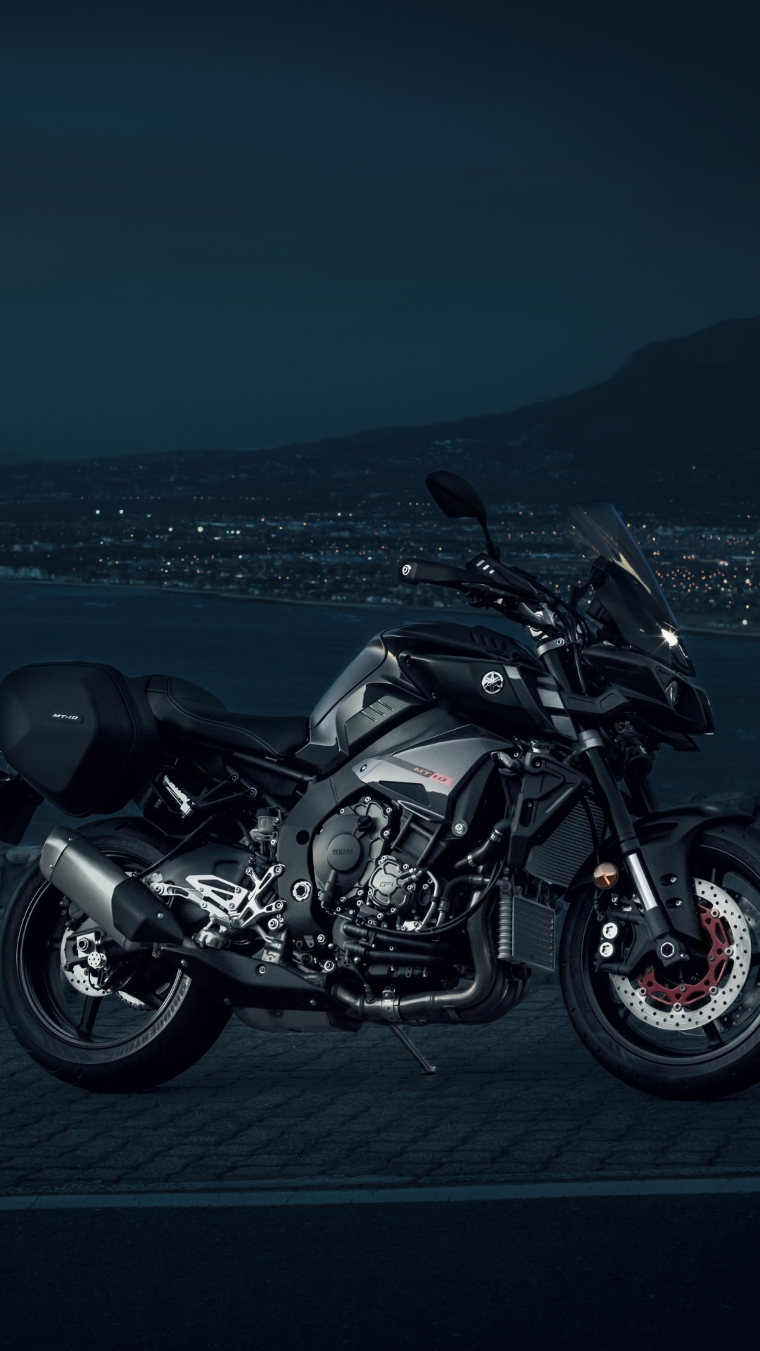 Descarga gratuita de fondo de pantalla para móvil de Noche, Yamaha, Motocicleta, Vehículo, Vehículos, Yamaha Mt 10.