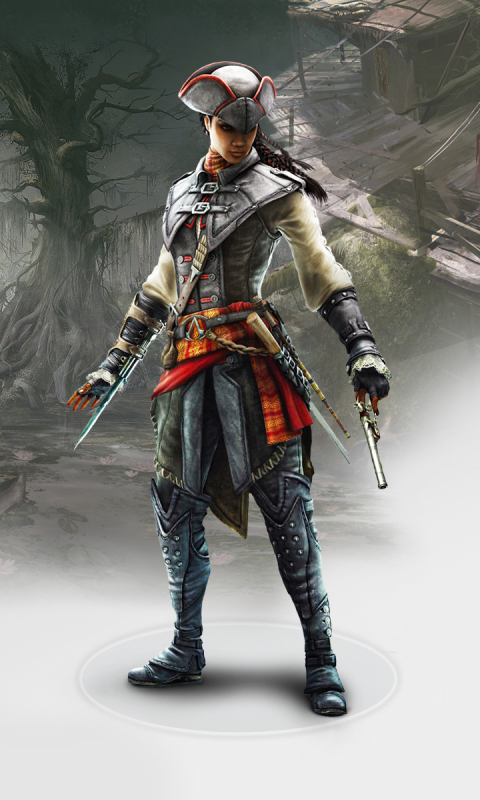 Handy-Wallpaper Computerspiele, Assassin's Creed, Aveline De Grandpre, Assassin's Creed Iii: Befreiung kostenlos herunterladen.
