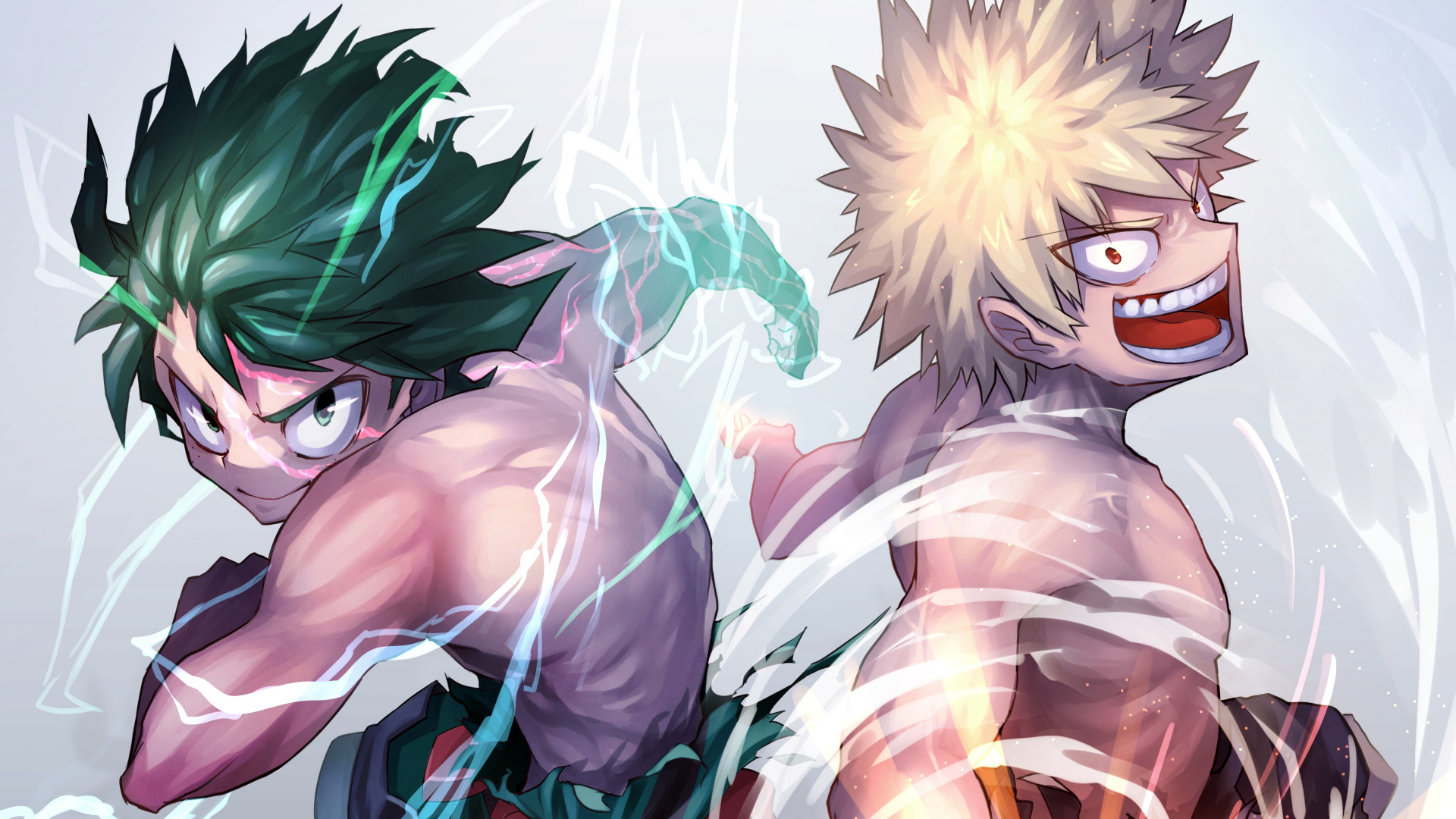 Download mobile wallpaper Anime, Izuku Midoriya, Katsuki Bakugou, My Hero Academia for free.