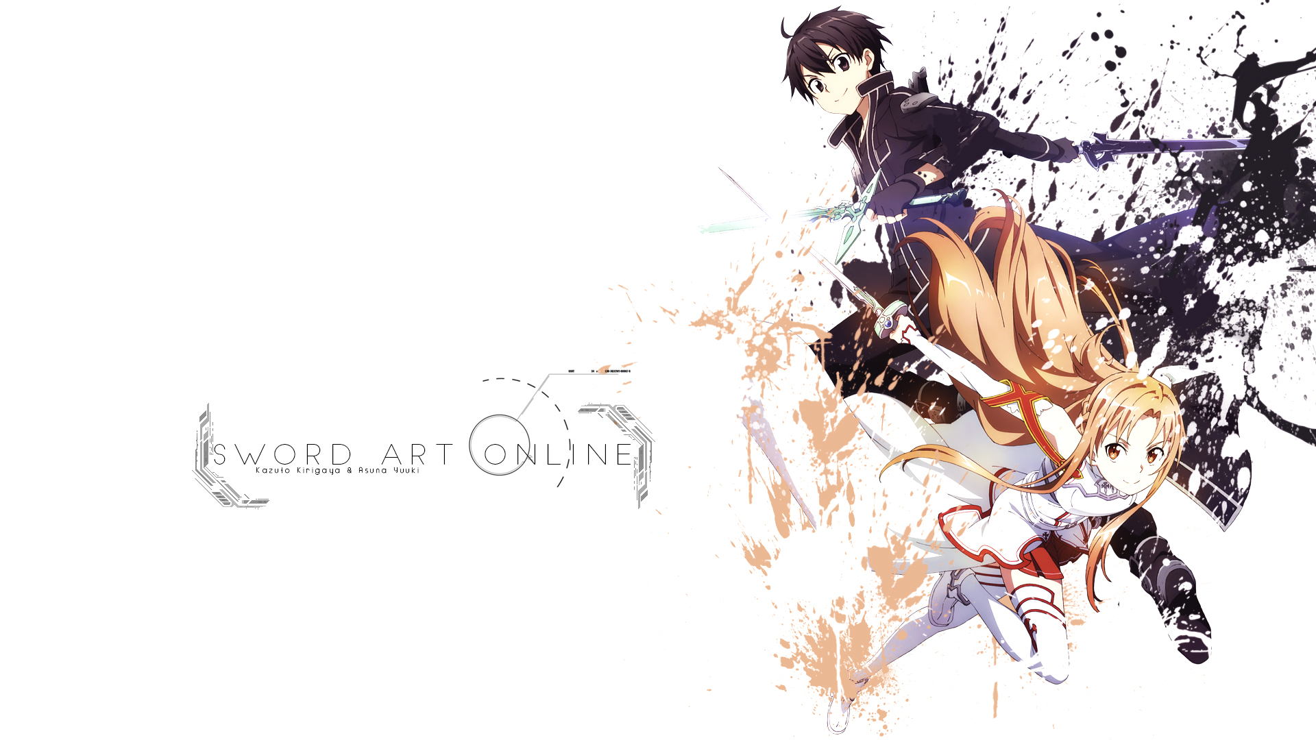 Download mobile wallpaper Anime, Sword Art Online, Asuna Yuuki, Kazuto Kirigaya for free.