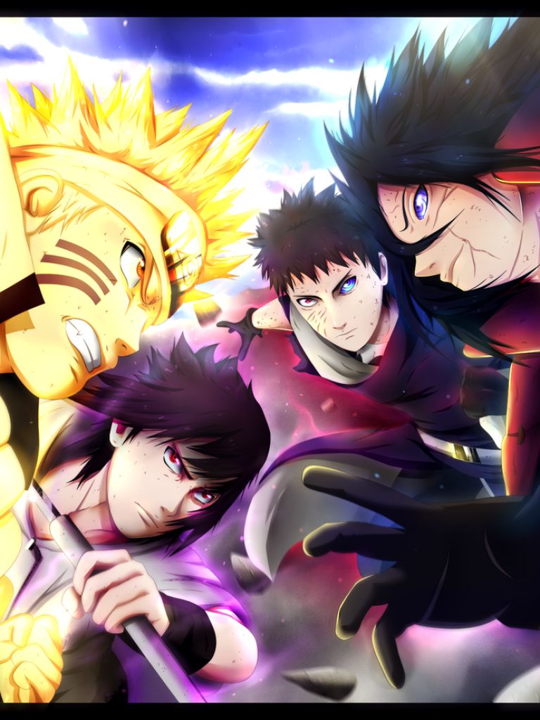 Descarga gratuita de fondo de pantalla para móvil de Naruto, Animado, Sasuke Uchiha, Madara Uchiha, Obito Uchiha.