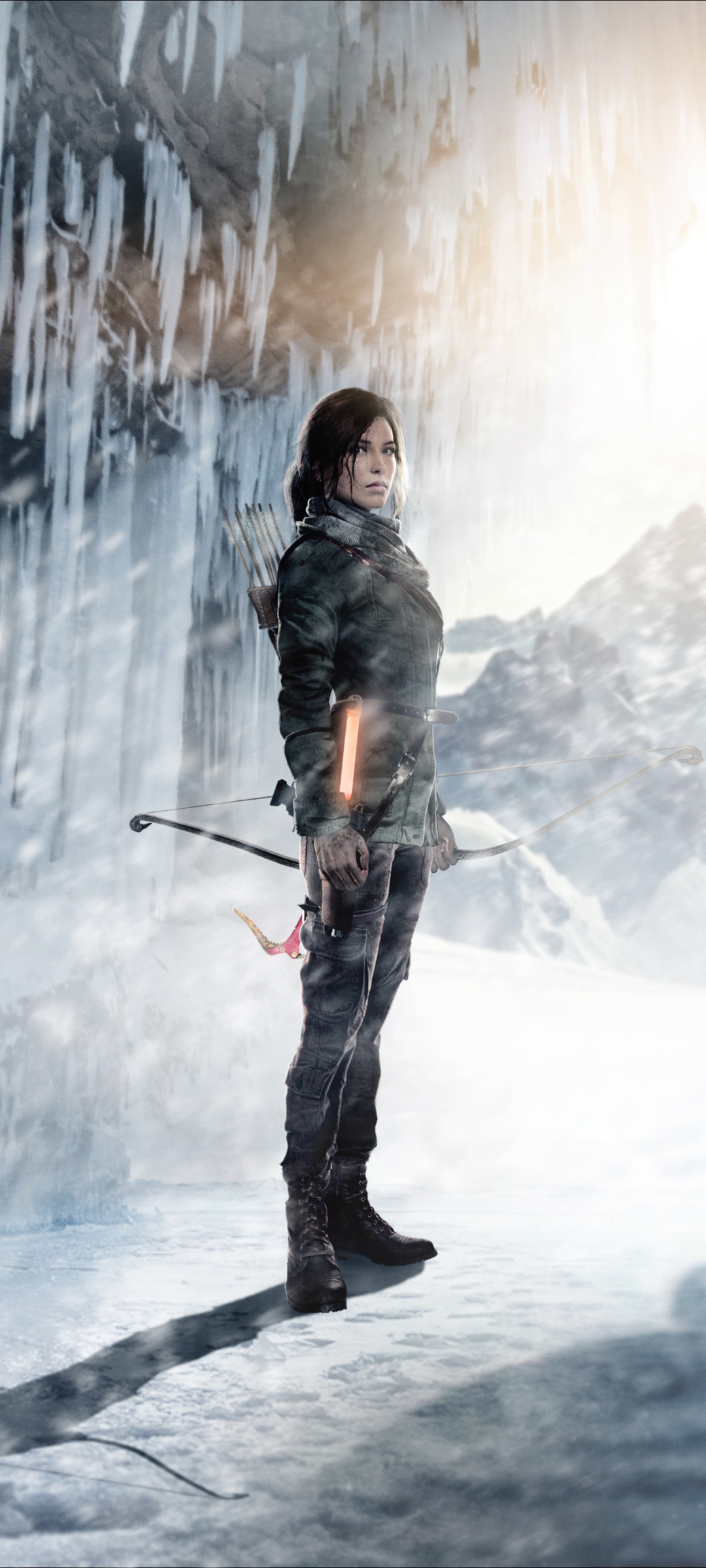 Handy-Wallpaper Winter, Tomb Raider, Computerspiele, Frau Krieger, Lara Croft, Grabräuber, Rise Of The Tomb Raider kostenlos herunterladen.