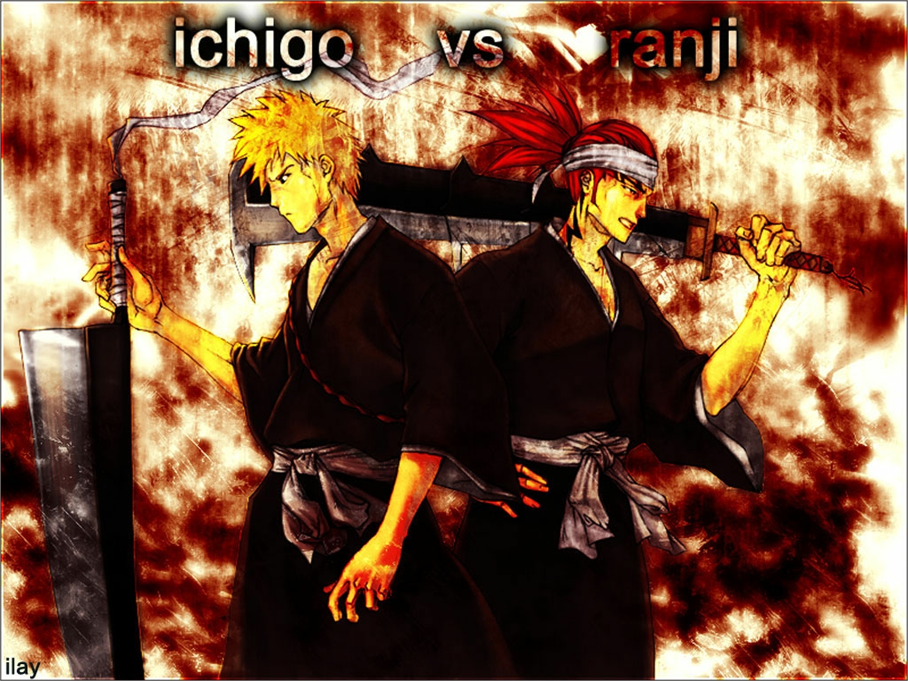 Descarga gratuita de fondo de pantalla para móvil de Animado, Bleach: Burîchi, Renji Abarai, Ichigo Kurosaki.