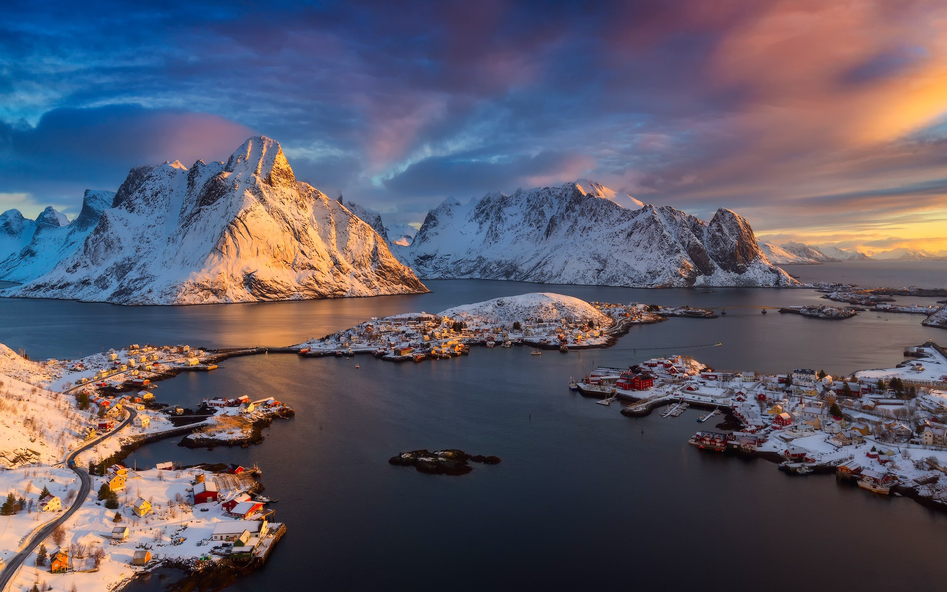 872765 télécharger l'image îles lofoten, norvège, photographie, lac, montagne, reine, neiger, ville, hiver - fonds d'écran et économiseurs d'écran gratuits