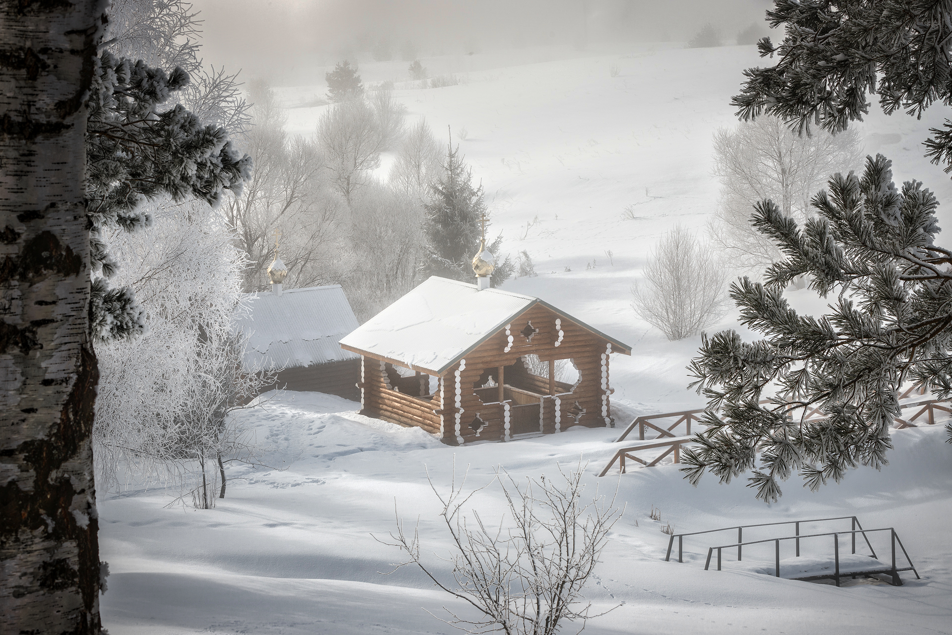 Download mobile wallpaper Winter, Snow, Cabin, Man Made for free.