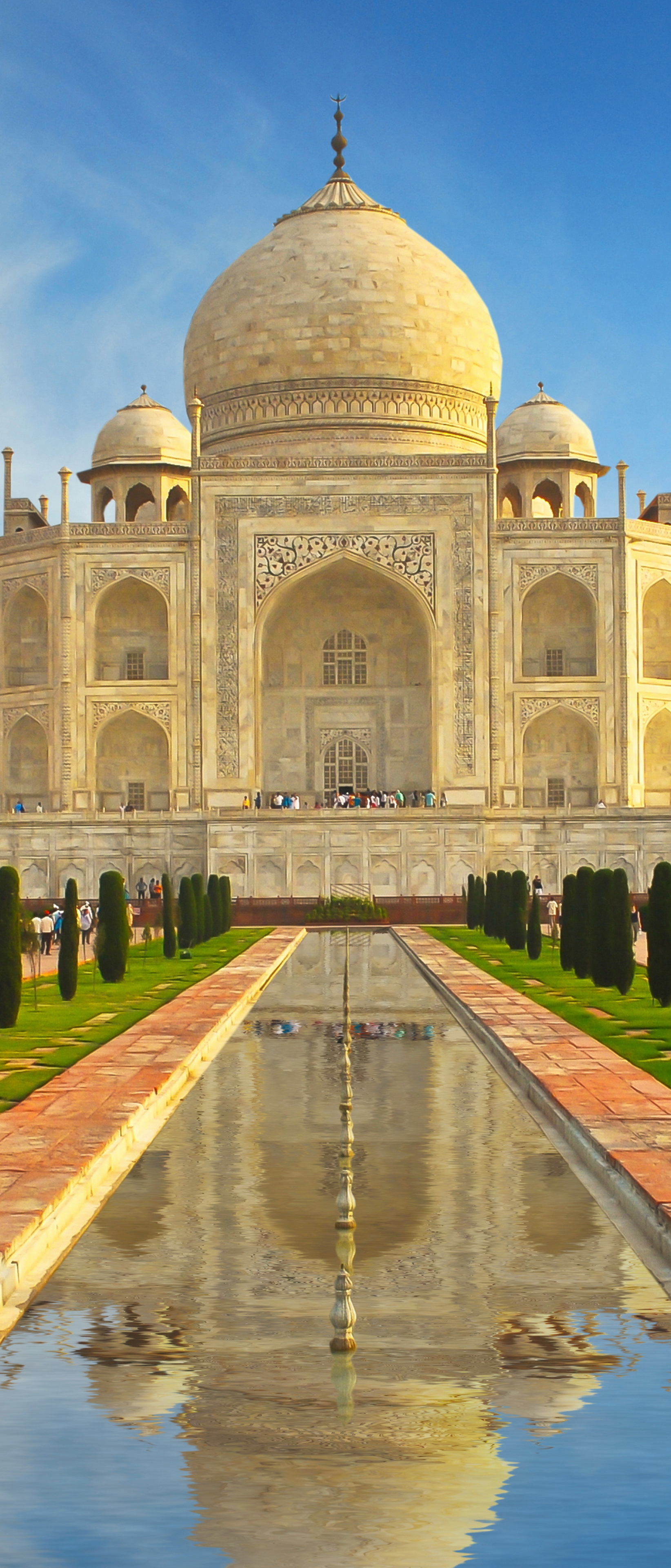 Baixar papel de parede para celular de Monumentos, Taj Mahal, Prédio, Reflexão, Construção, Monumento, Cúpula, Índia, Feito Pelo Homem, Reflecção gratuito.