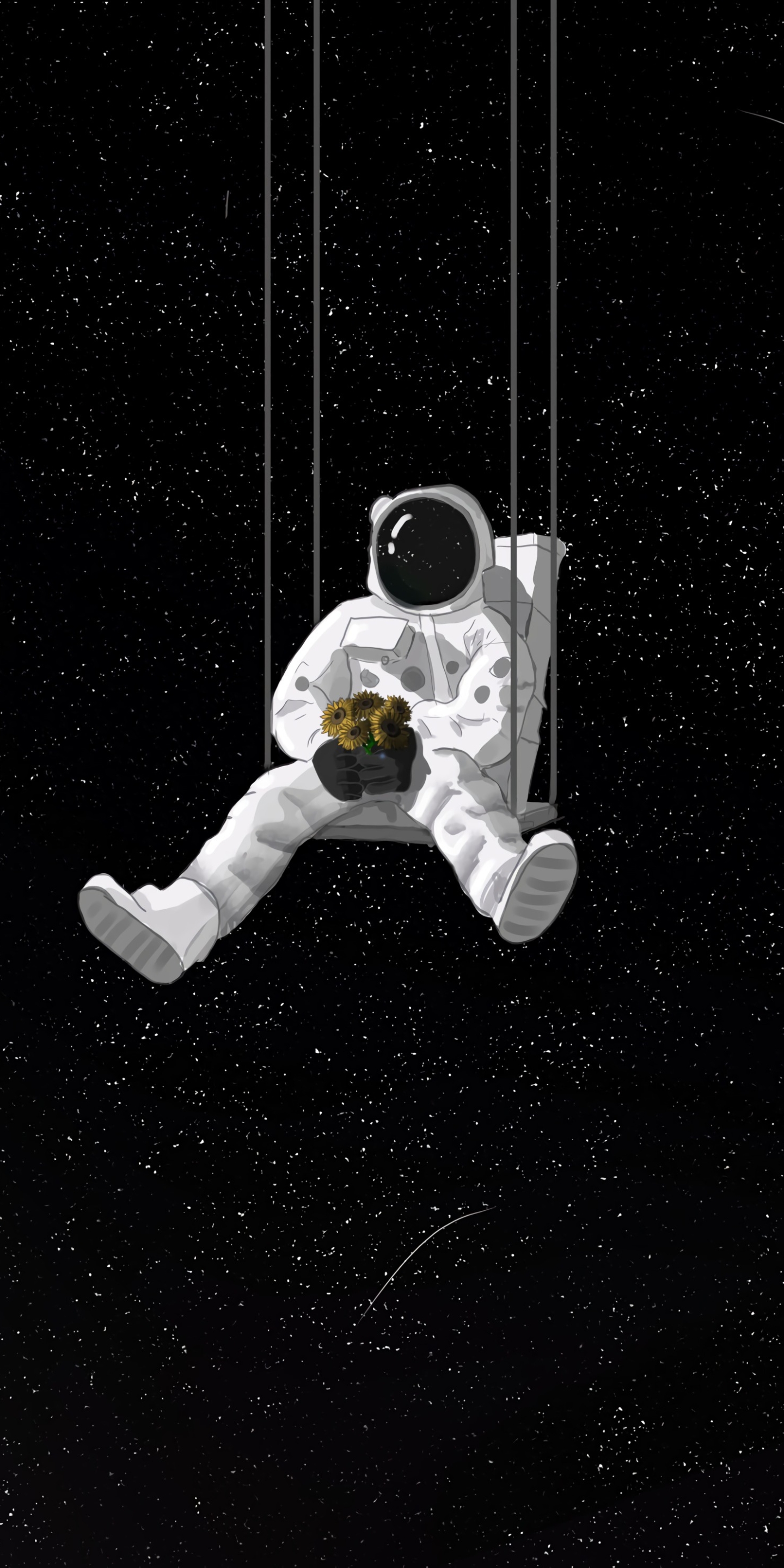 Download mobile wallpaper Swing, Sci Fi, Astronaut for free.