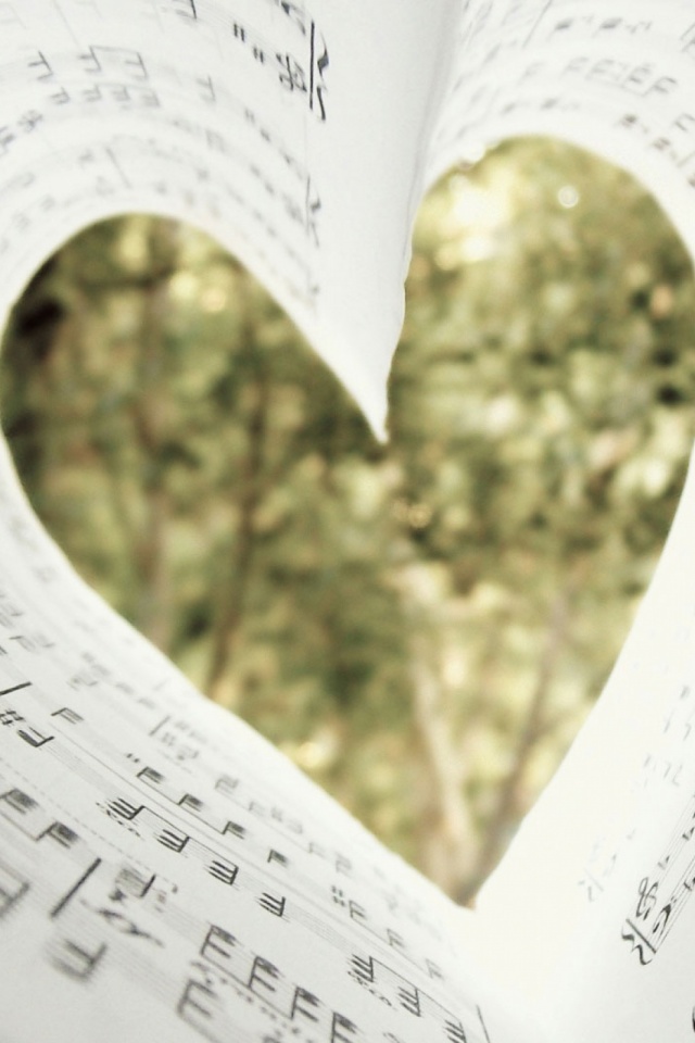 Téléchargez des papiers peints mobile Musique, Cœur, Partition, Coeur gratuitement.