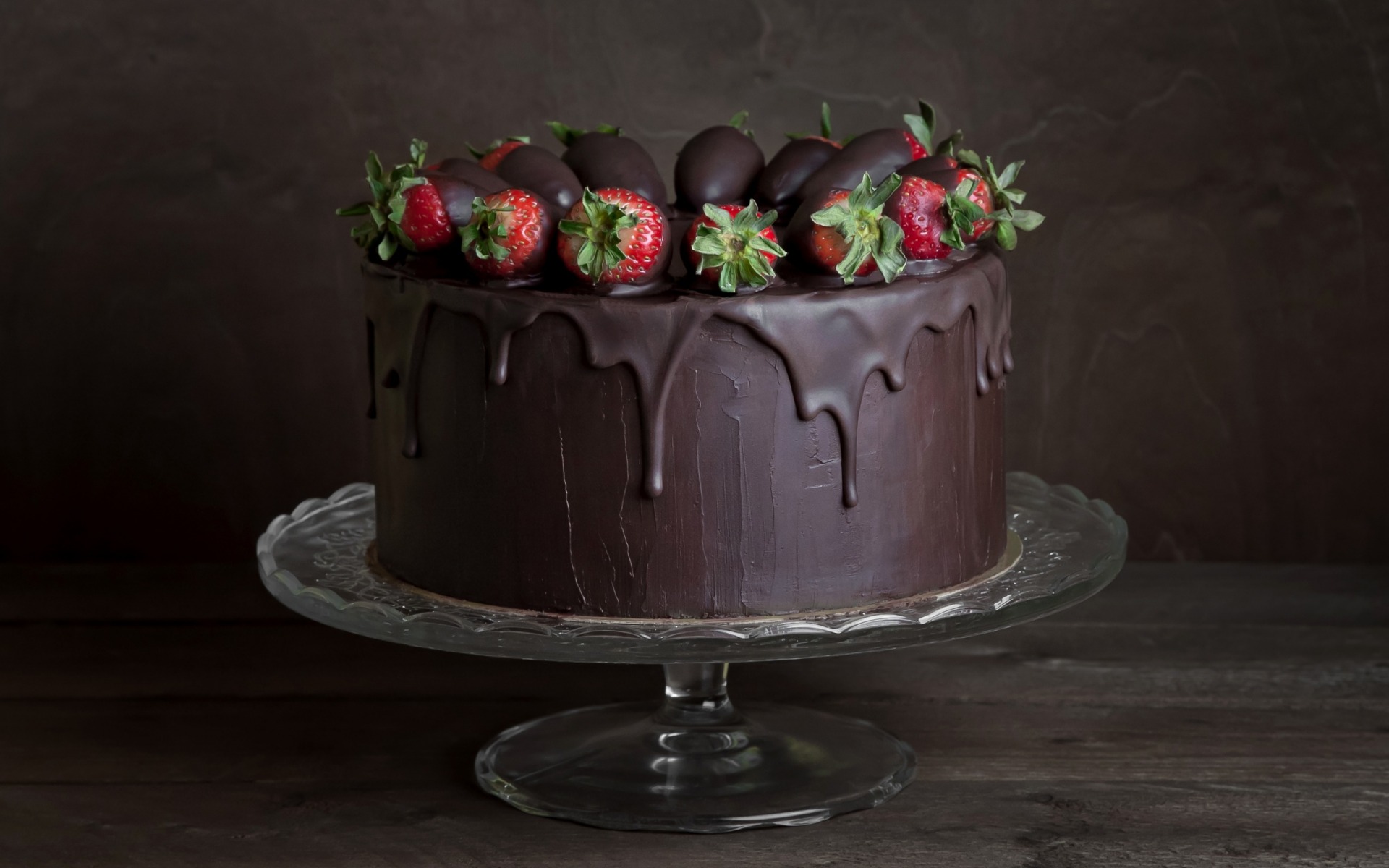Download mobile wallpaper Food, Strawberry, Chocolate, Cake, Pastry for free.