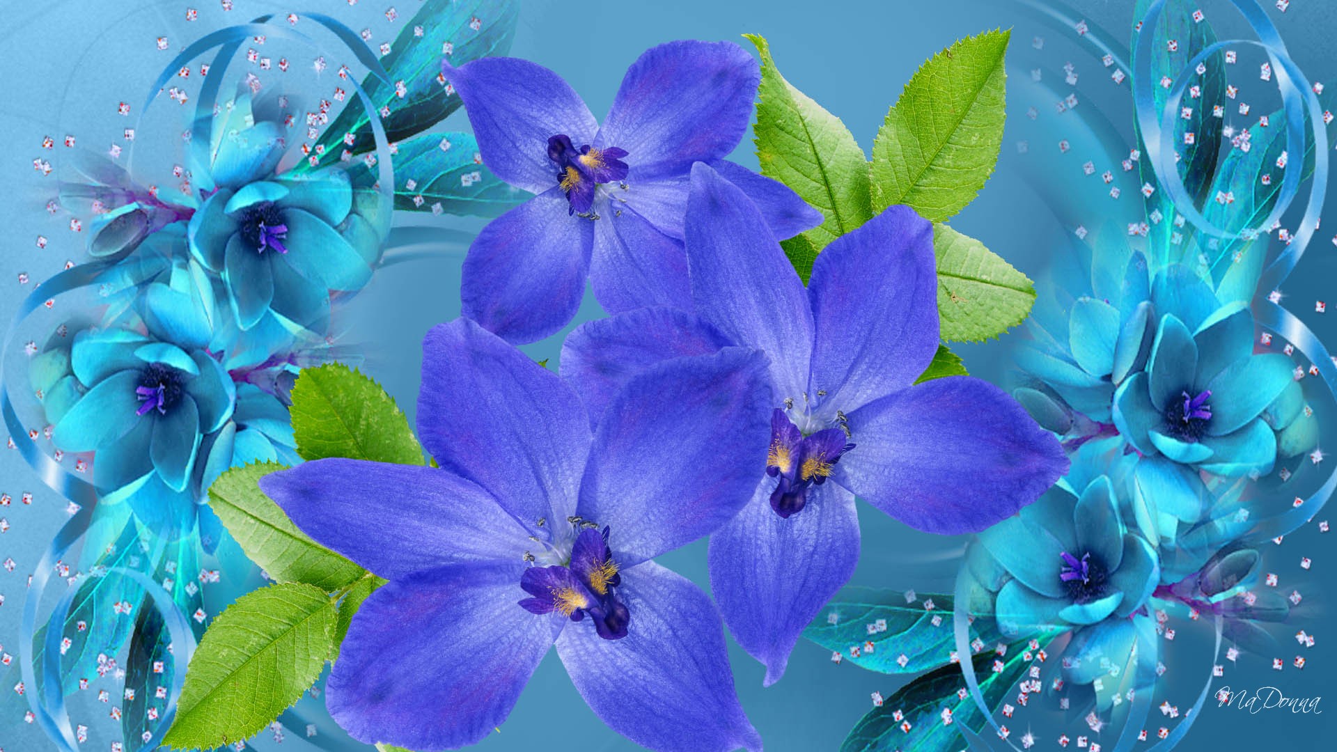 Download mobile wallpaper Flowers, Flower, Leaf, Spring, Artistic, Ribbon for free.