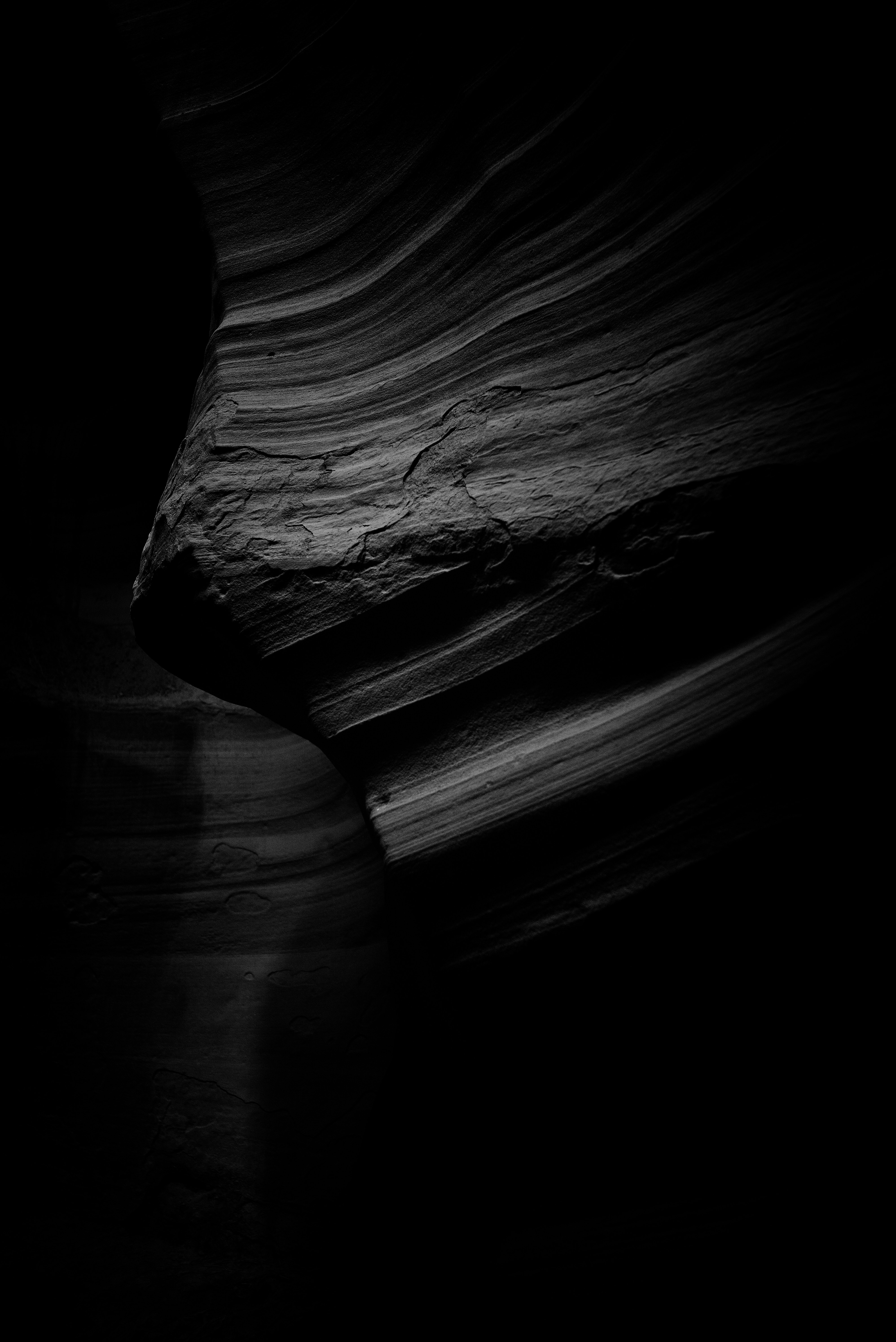 Free download wallpaper Layers, Bw, Darkness, Chb, Canyon on your PC desktop