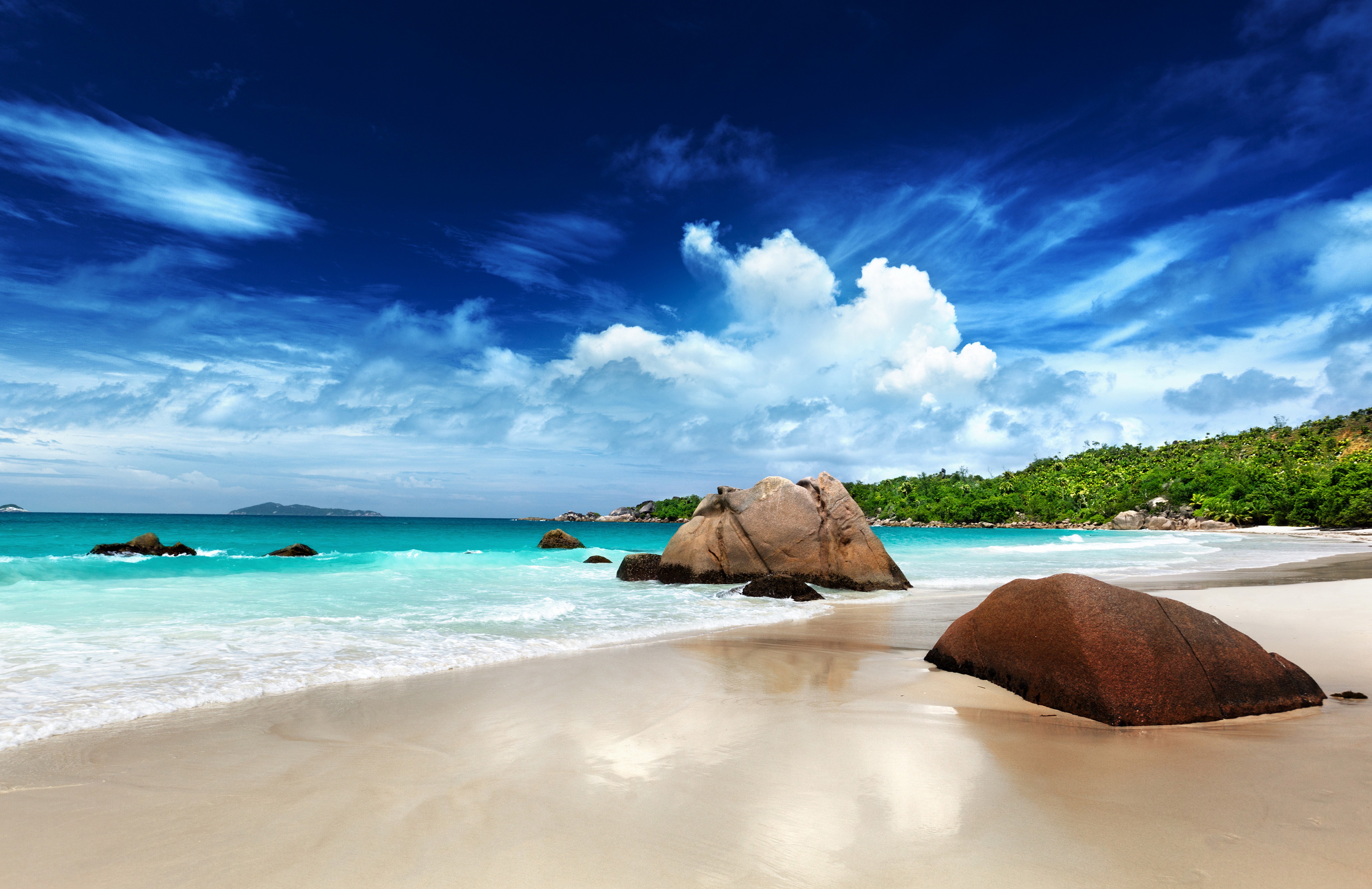 746139 Hintergrundbild herunterladen strand, erde/natur, ozean, seychellen - Bildschirmschoner und Bilder kostenlos