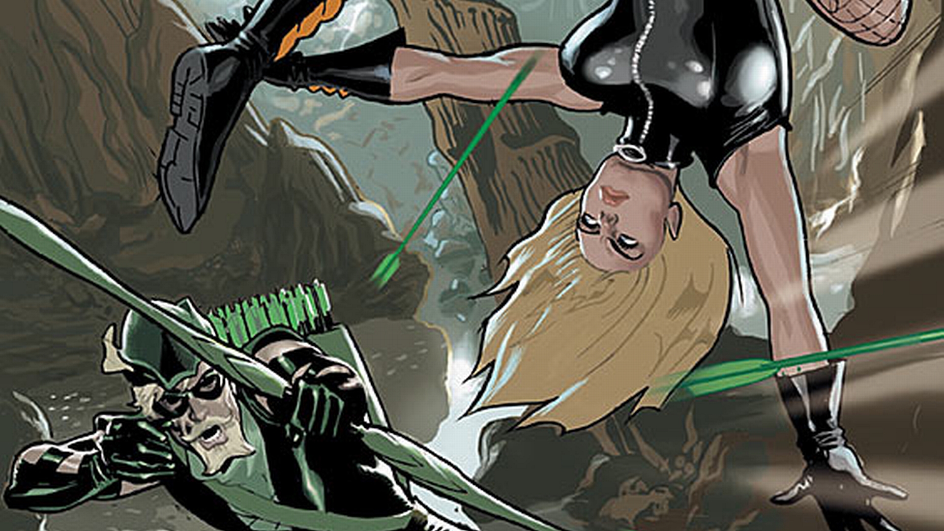 Baixar papel de parede para celular de Canário Negro, Seta Verde, Liga Da Justiça, História Em Quadrinhos, Dc Comics gratuito.