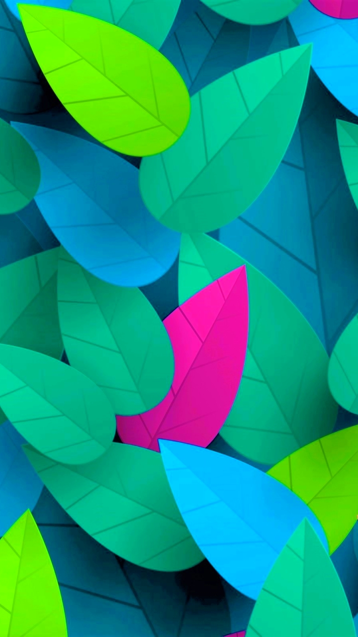 Download mobile wallpaper Leaf, Colorful, Artistic for free.