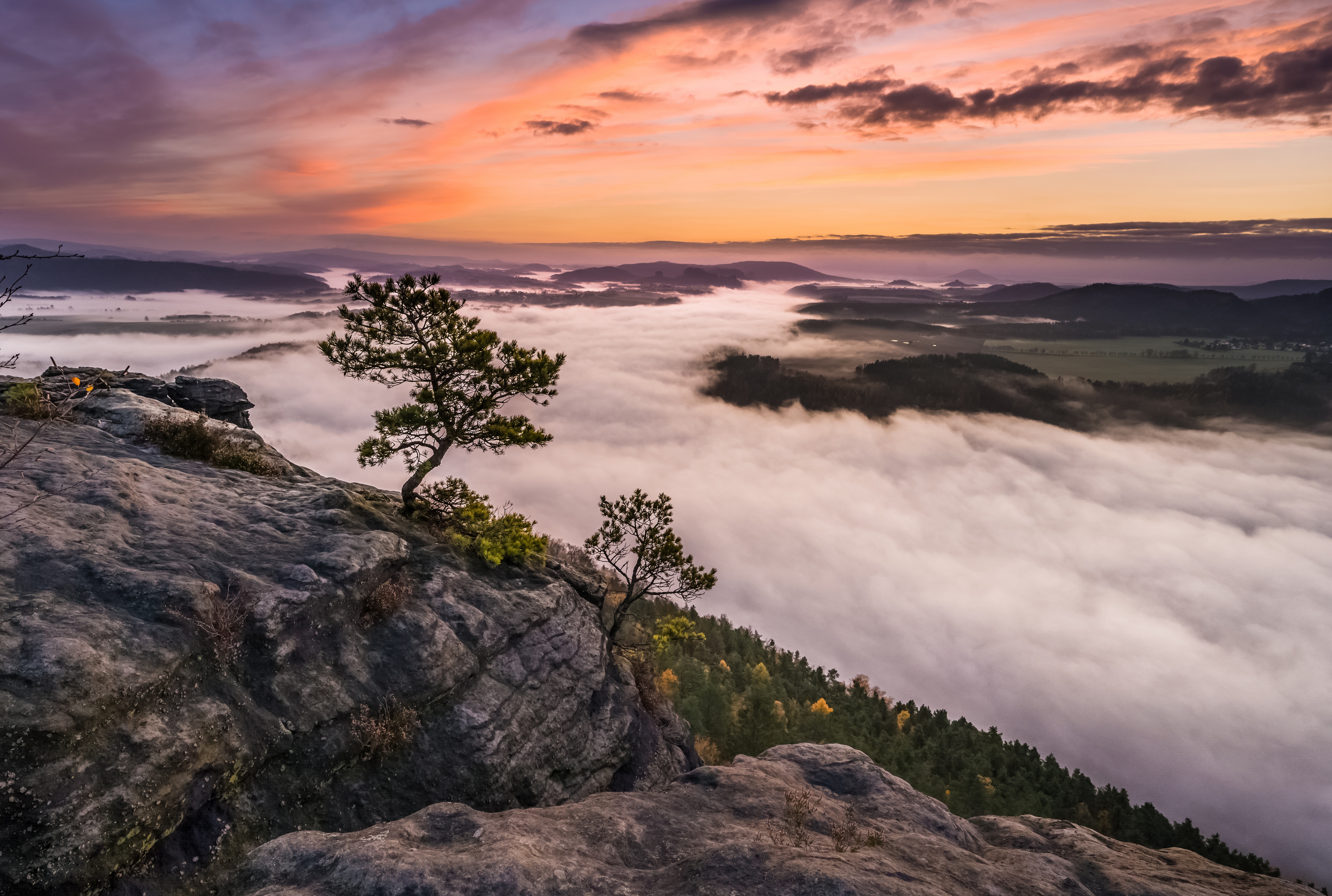 Laden Sie das Landschaft, Horizont, Nebel, Deutschland, Erde/natur-Bild kostenlos auf Ihren PC-Desktop herunter