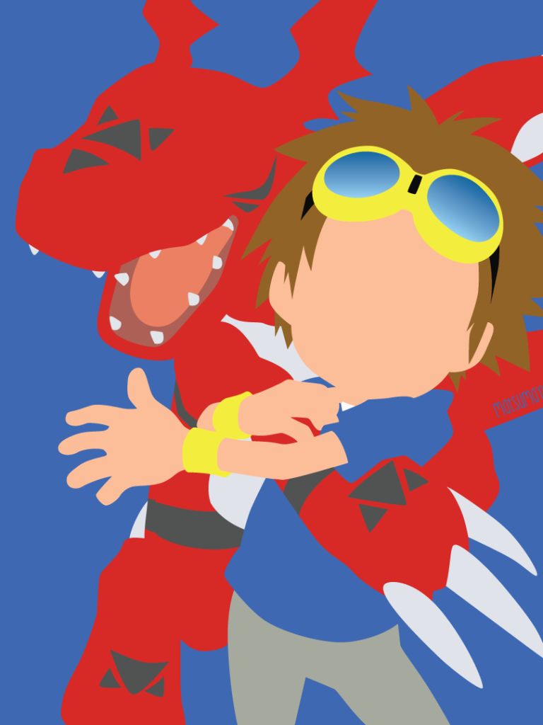 Скачати мобільні шпалери Аніме, Мінімалістичний, Digimon безкоштовно.