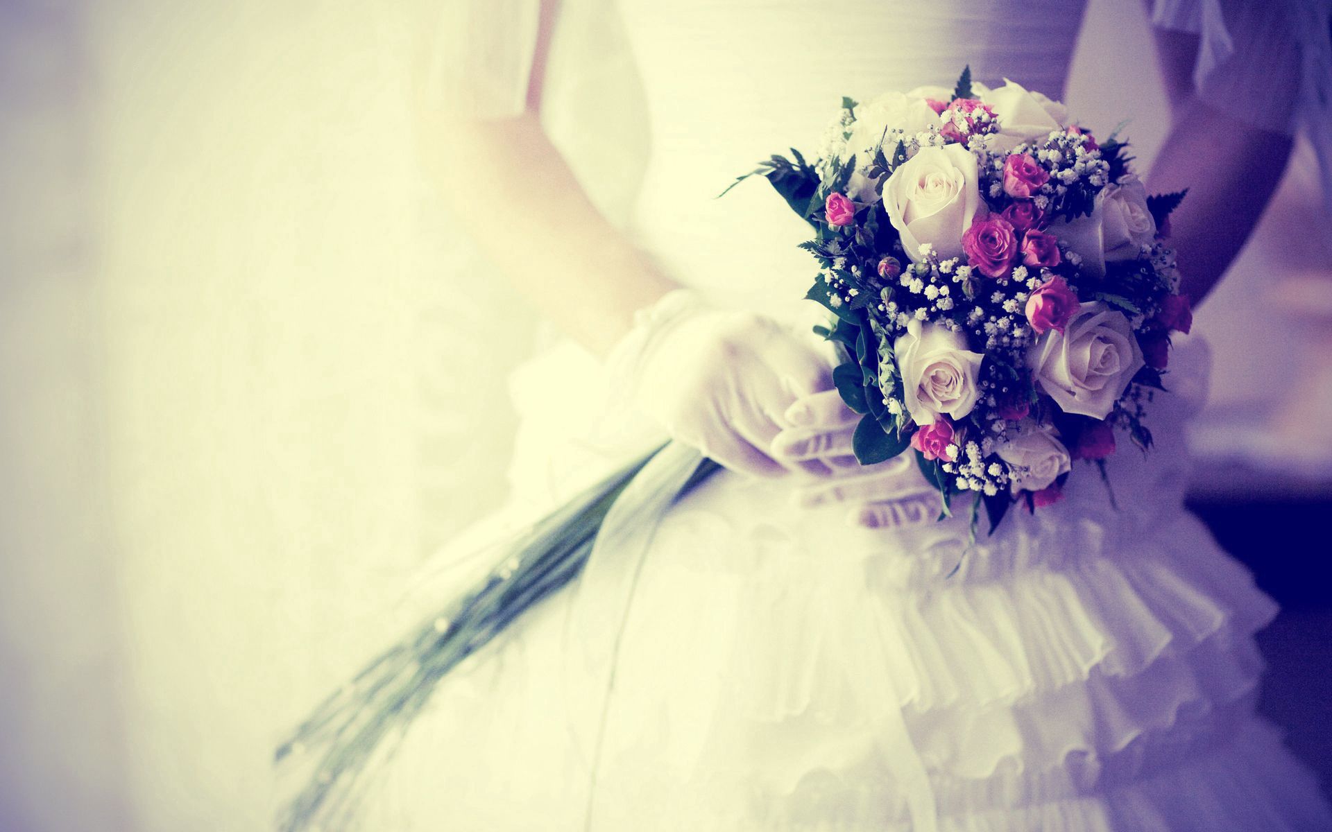 136505 descargar imagen flores, amor, boda, ramo, guantes, novia: fondos de pantalla y protectores de pantalla gratis